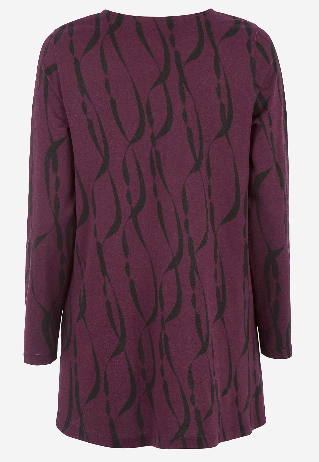 Patroonvormige jersey tuniek met zakken