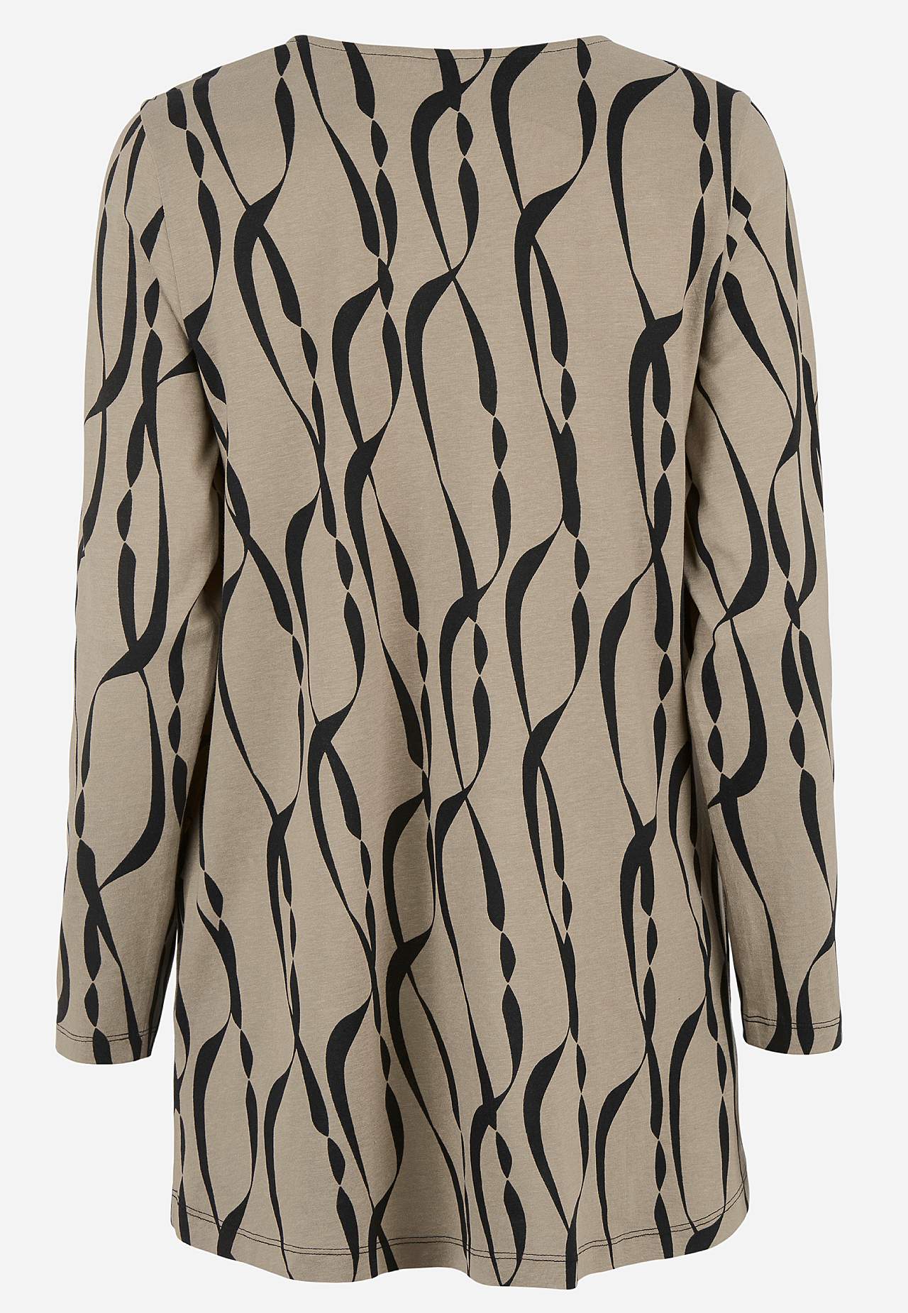Patroonvormige jersey tuniek met zakken