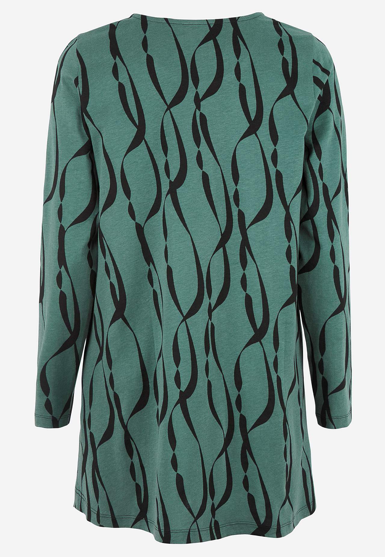 Patroonvormige jersey tuniek met zakken