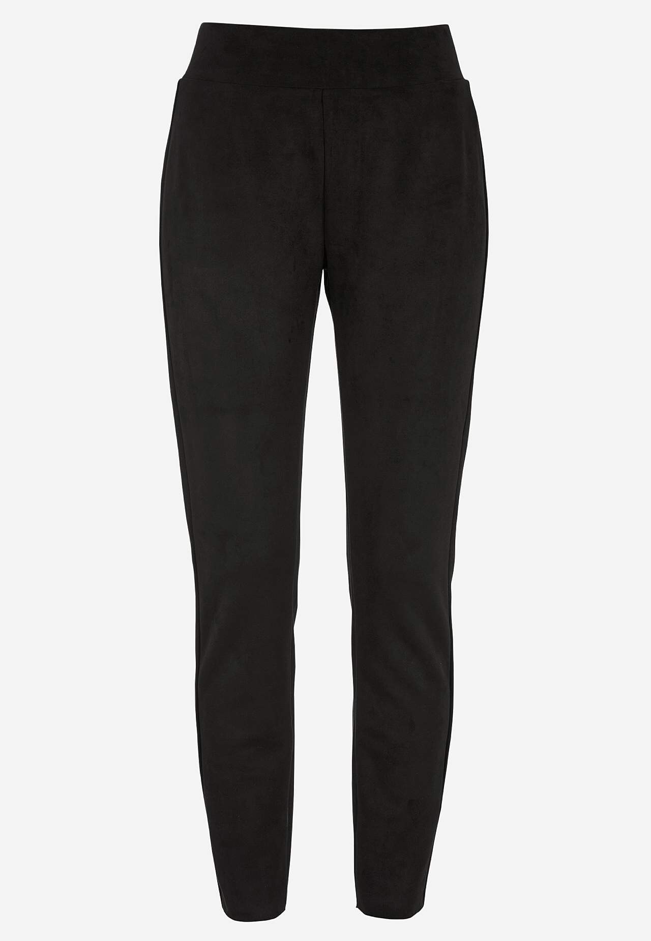 Legging met suède-look