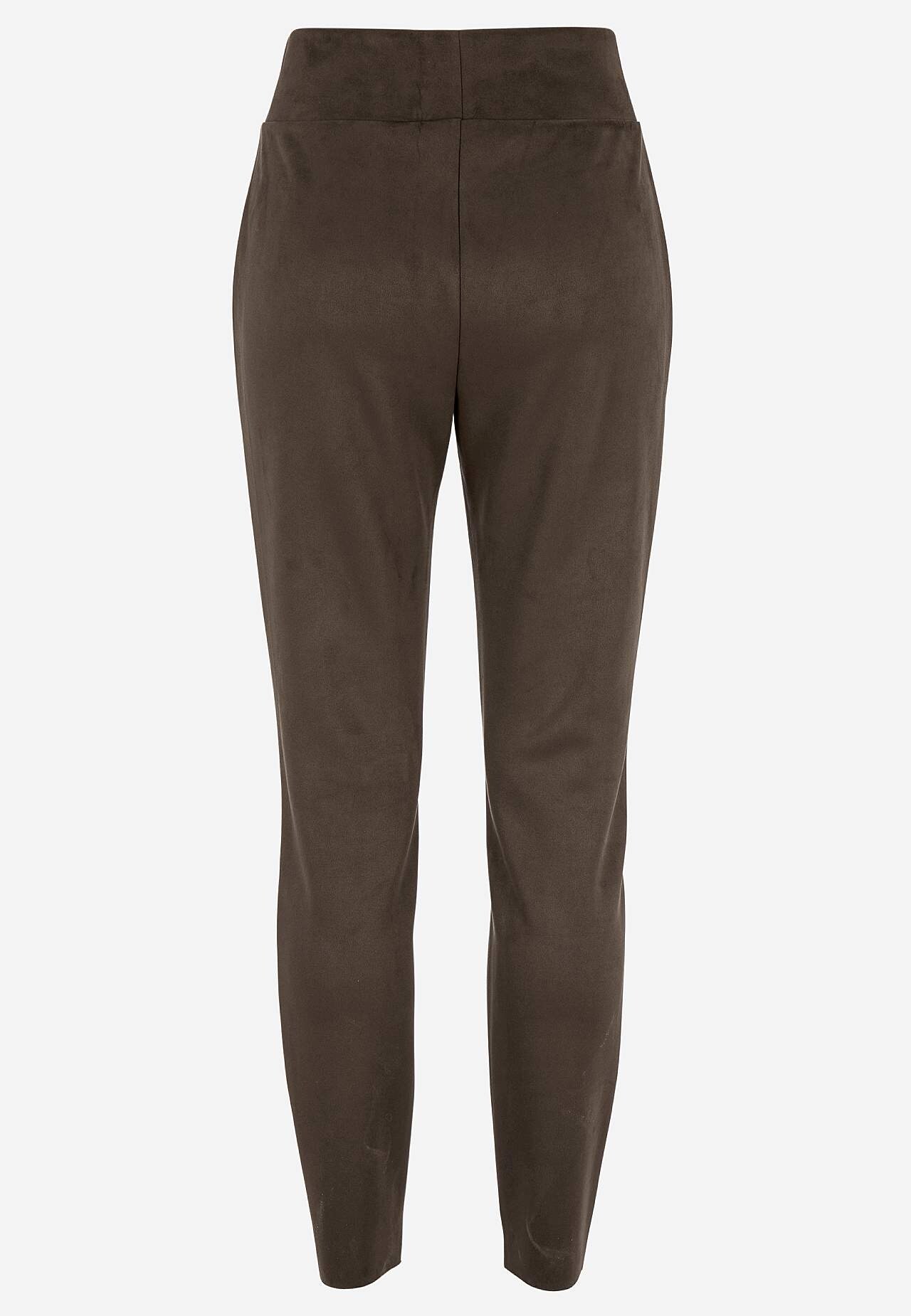 Legging met suède-look