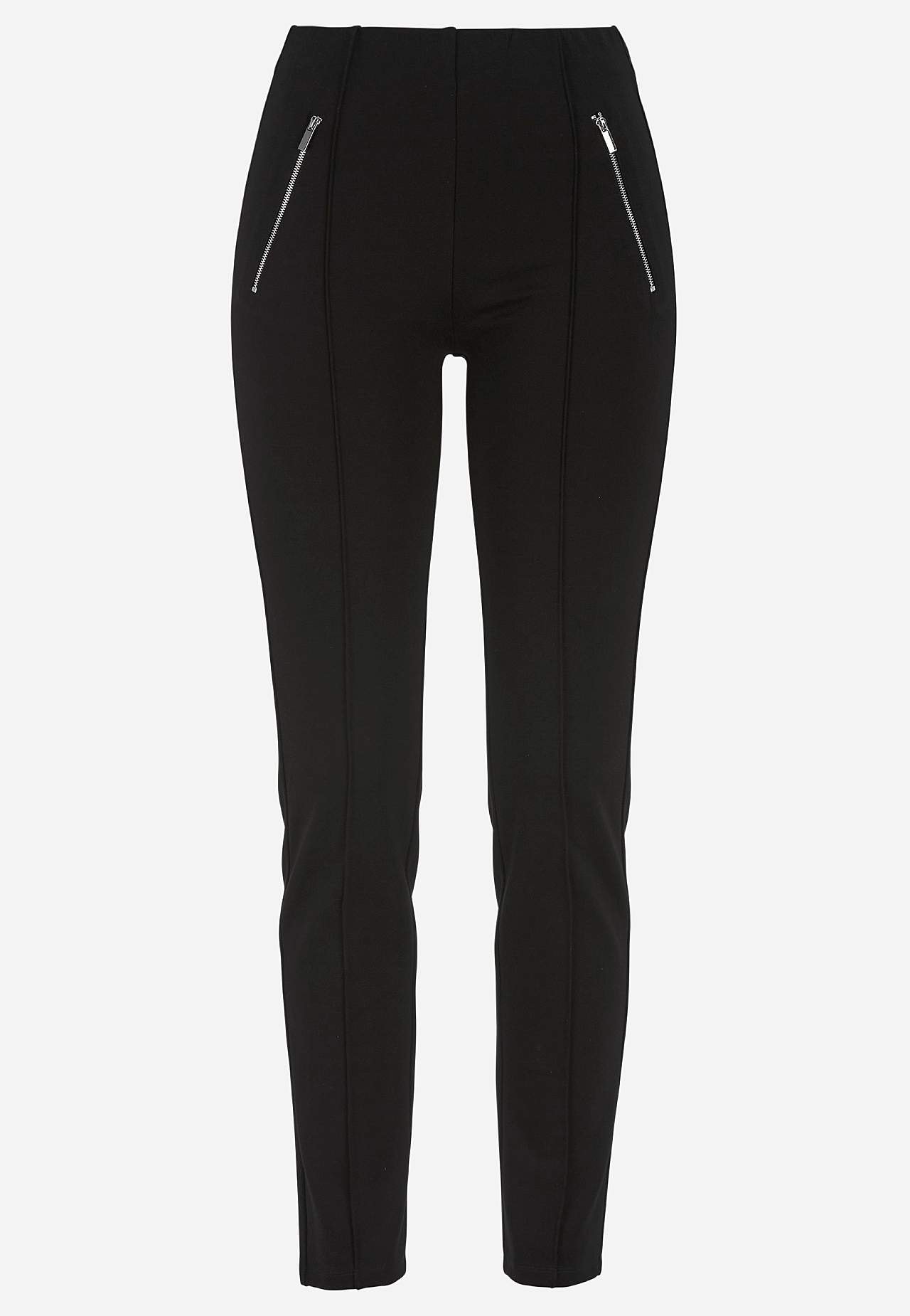 Jersey broek met gestikte vouwen