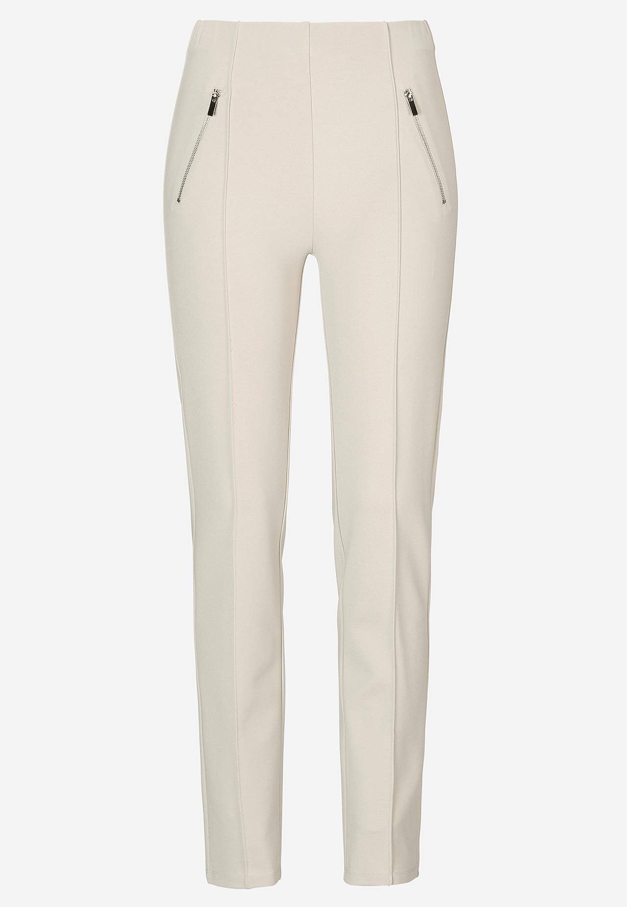 Jersey broek met gestikte vouwen