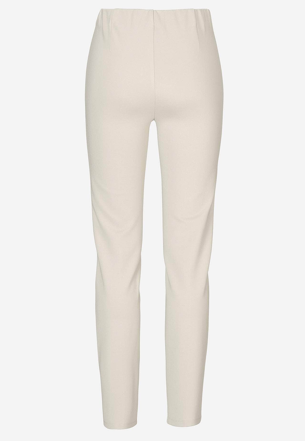 Jersey broek met gestikte vouwen