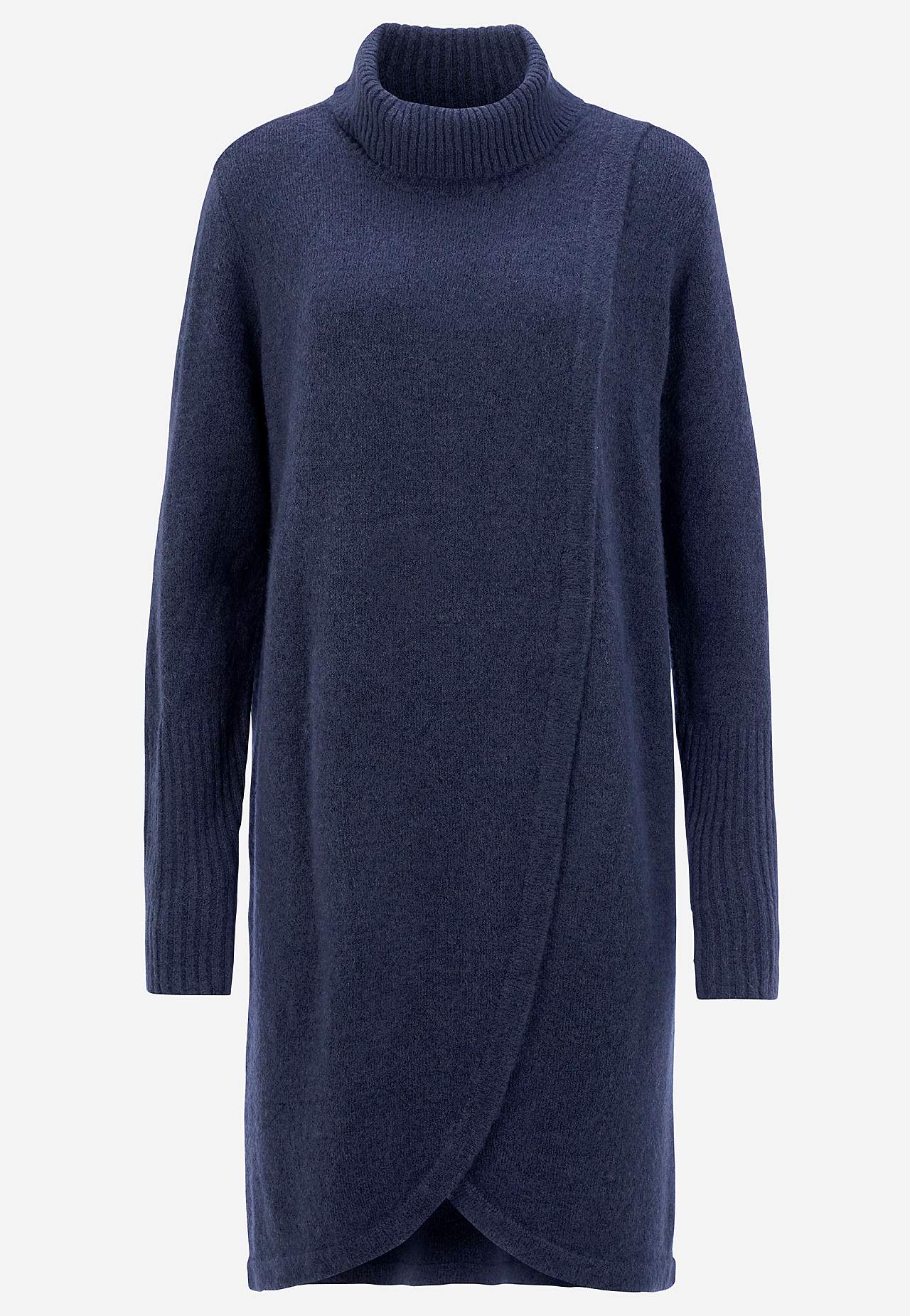 Gebreid polo shirt met wikkel-detail aan de voorkant