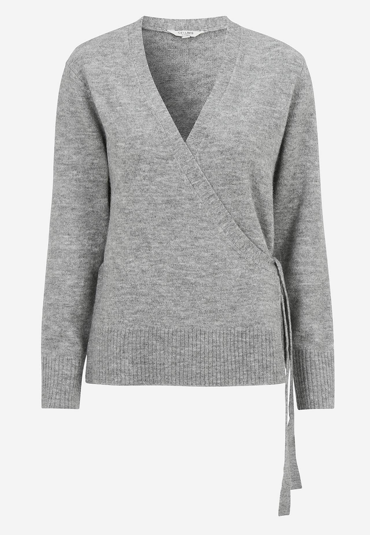Gebreide cardigan met wikkel-ontwerp