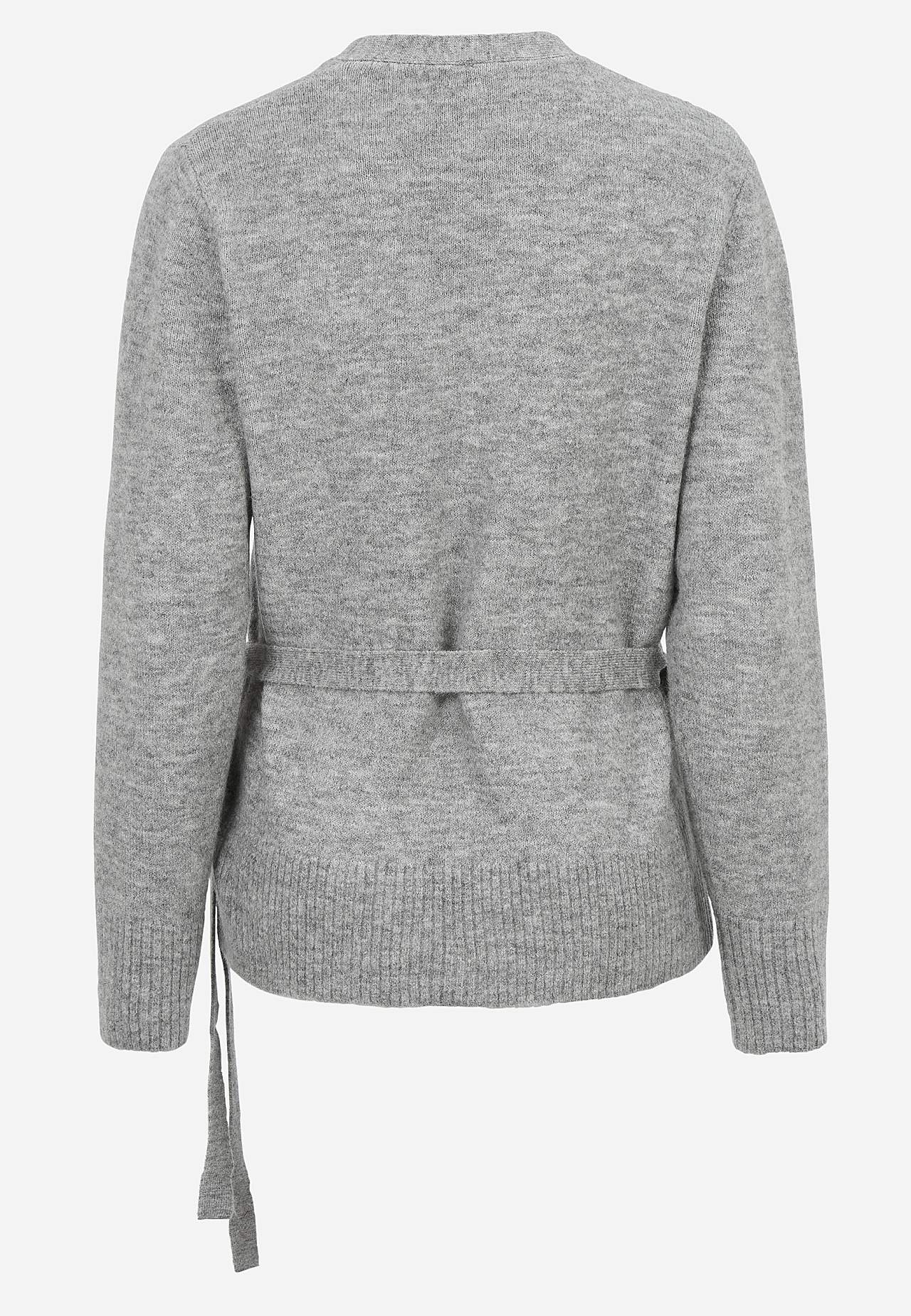 Gebreide cardigan met wikkel-ontwerp