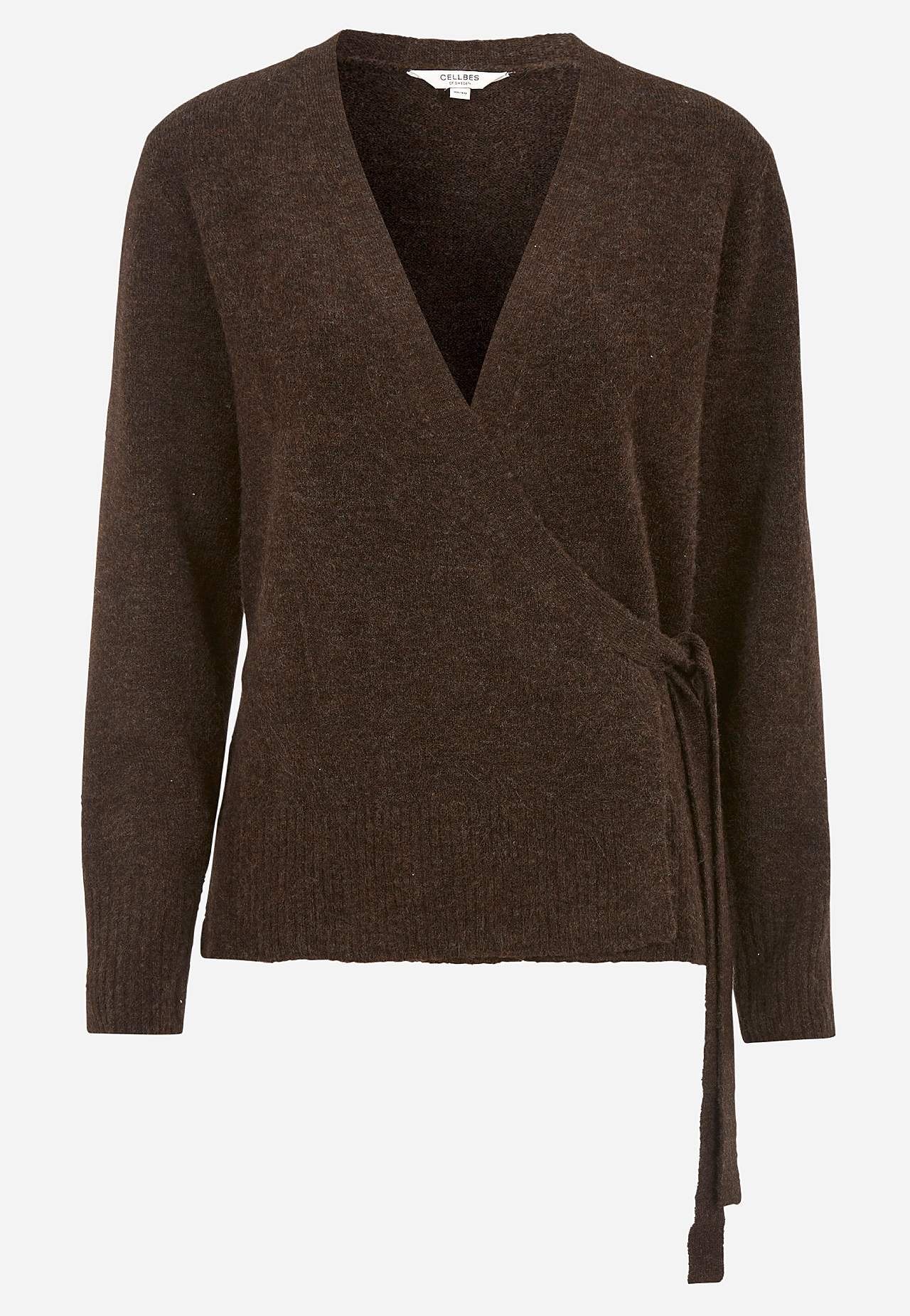Gebreide cardigan met wikkel-ontwerp