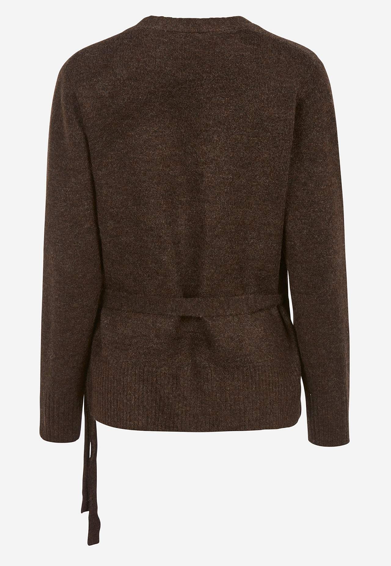 Gebreide cardigan met wikkel-ontwerp