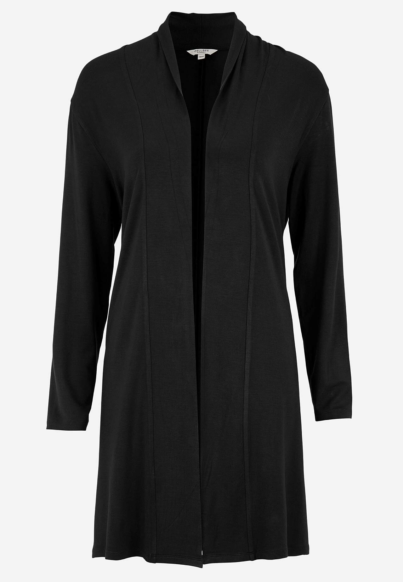 Lange cardigan van tricot