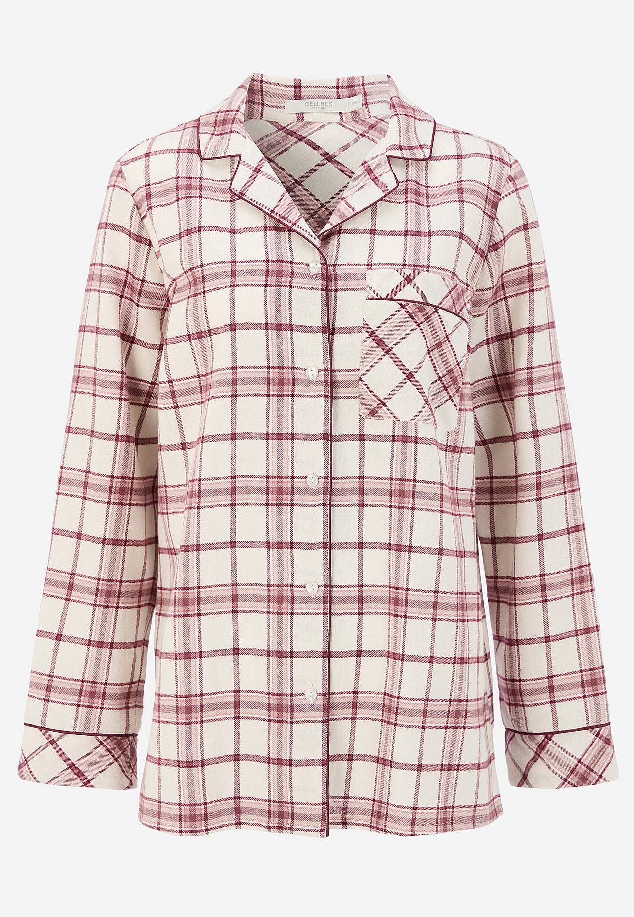 Geruite pyjama van flanel