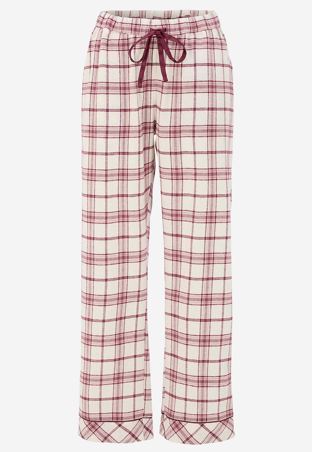 Geruite pyjama van flanel