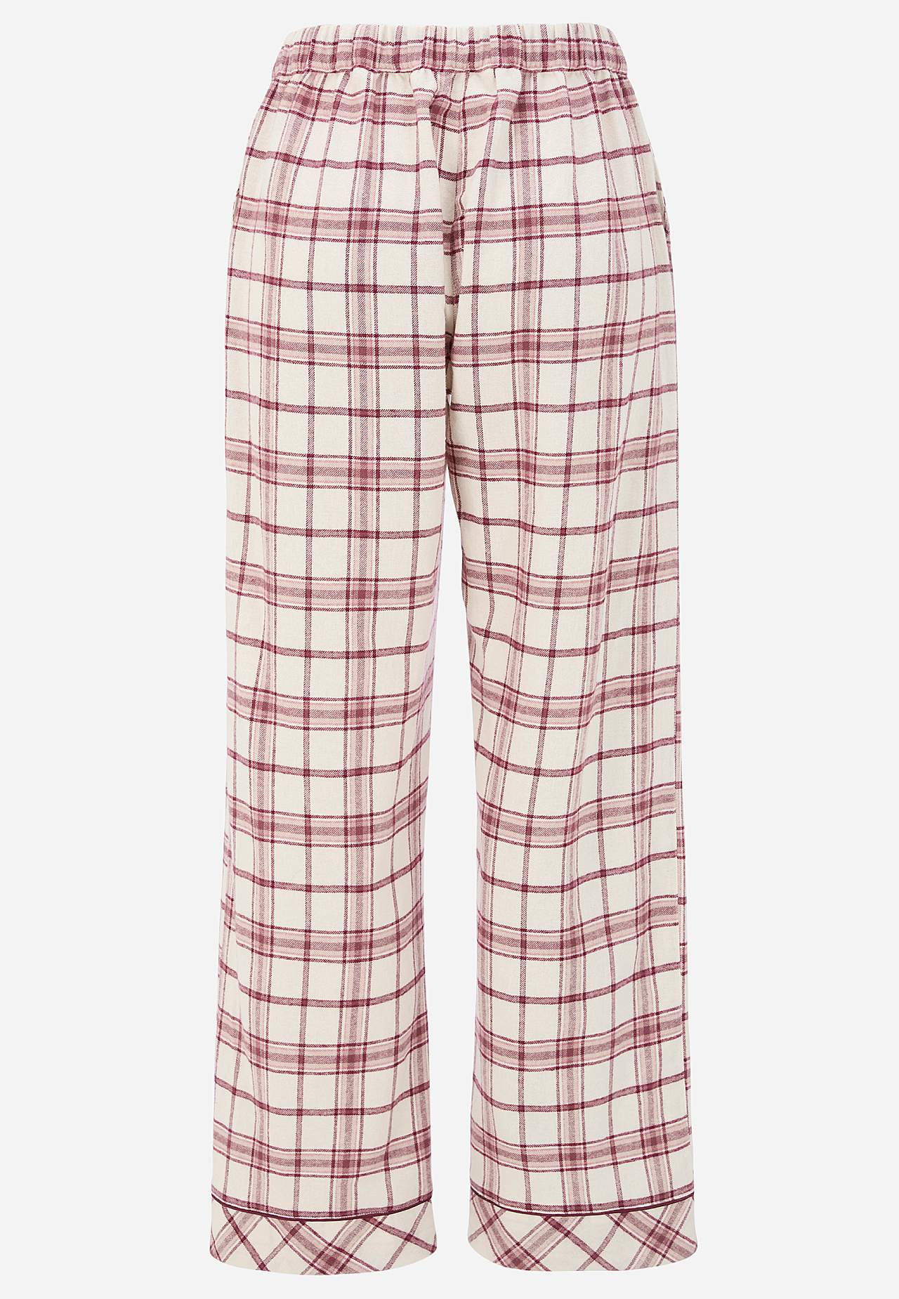 Geruite pyjama van flanel