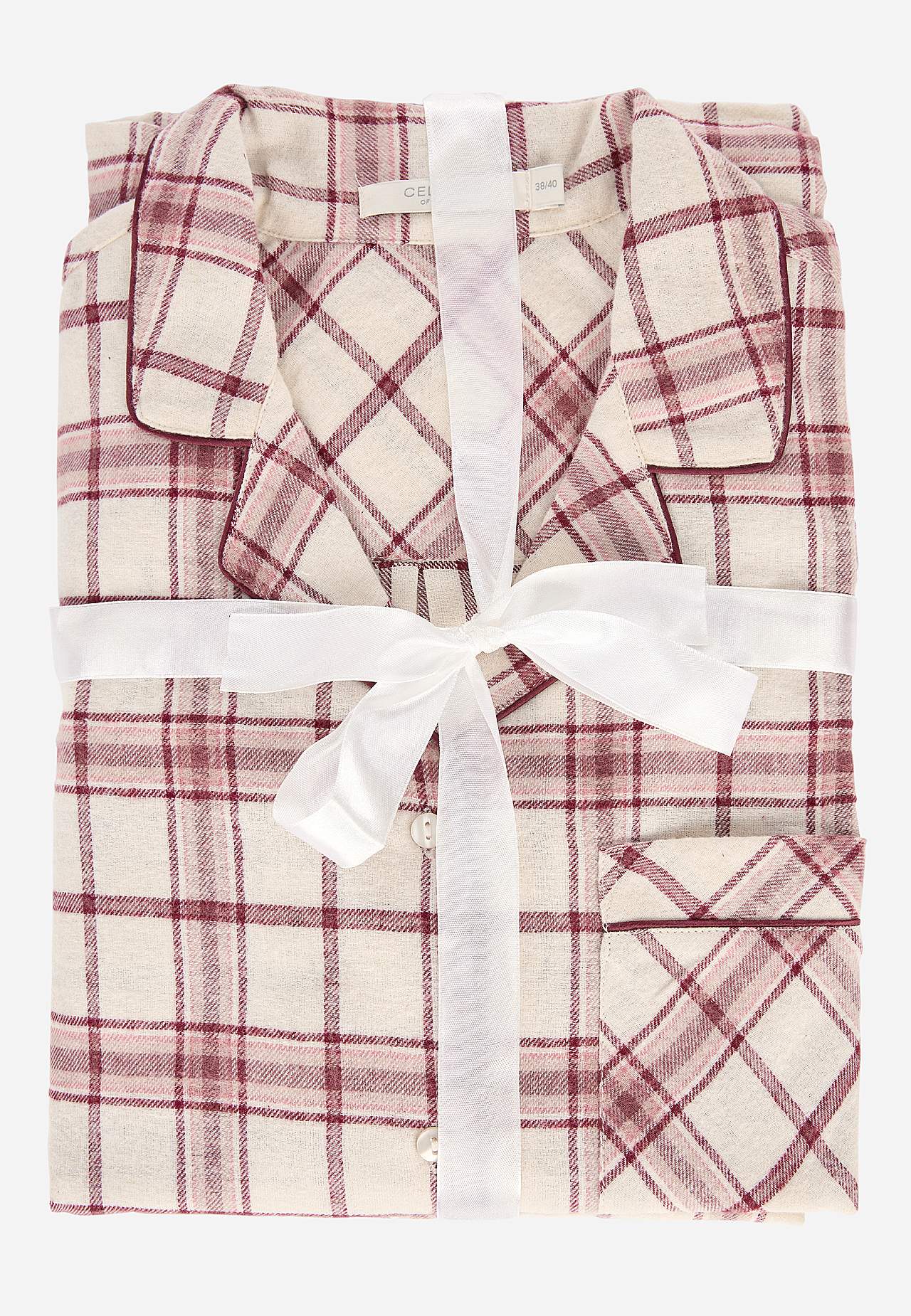 Geruite pyjama van flanel