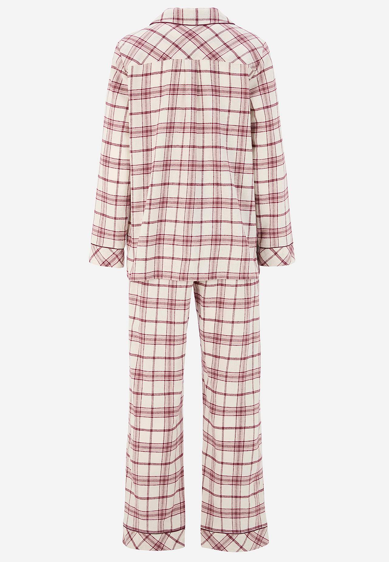 Geruite pyjama van flanel