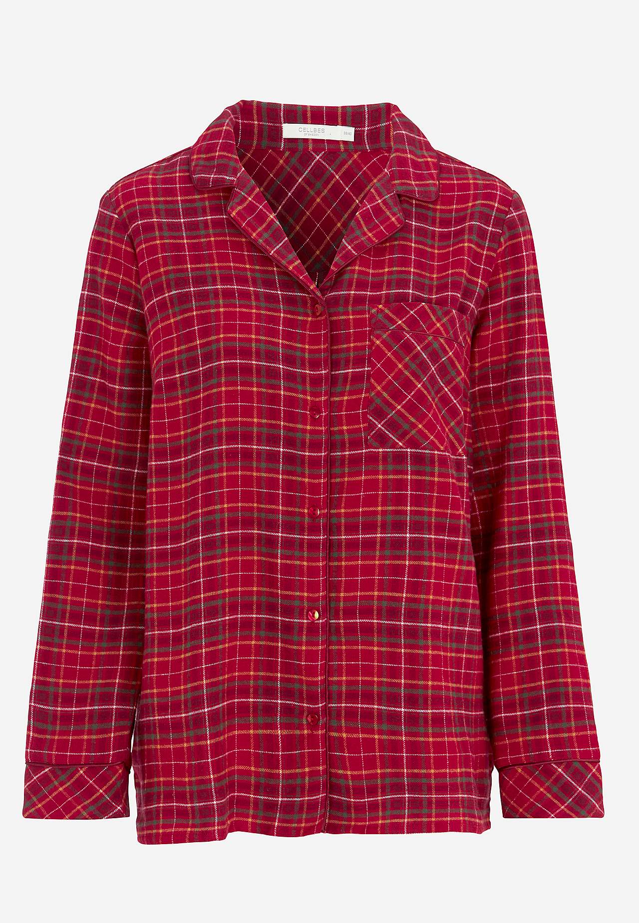 Geruite pyjama van flanel