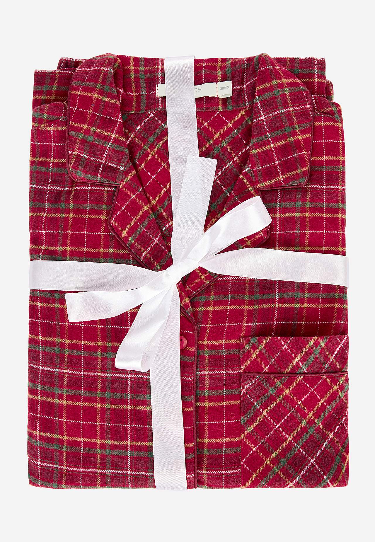 Geruite pyjama van flanel