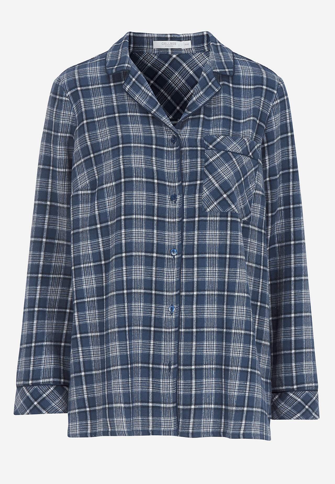 Geruite pyjama van flanel