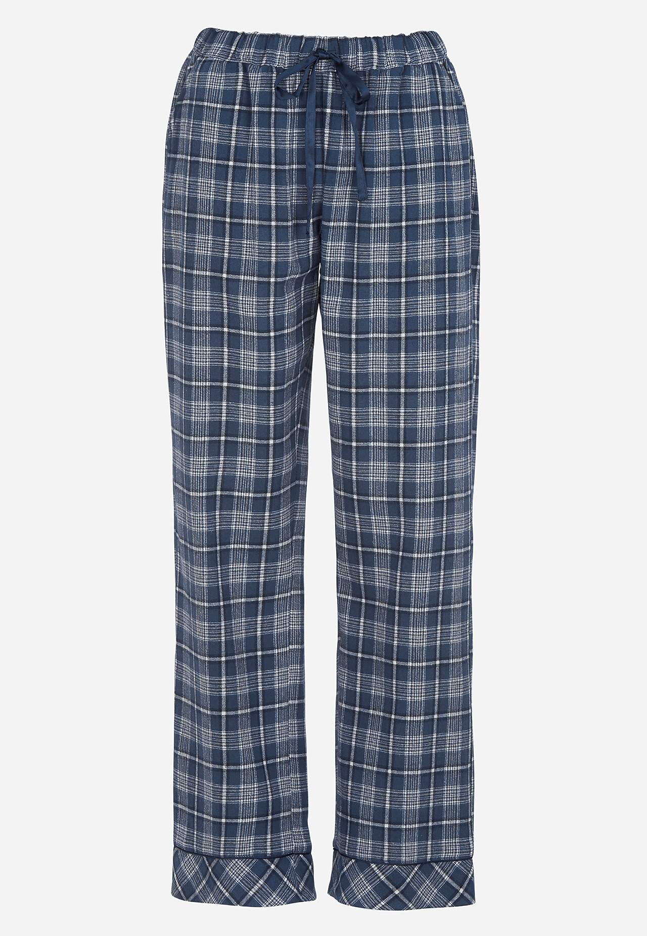 Geruite pyjama van flanel