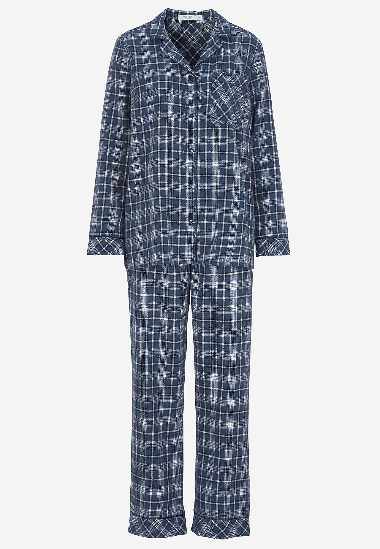 Geruite pyjama van flanel