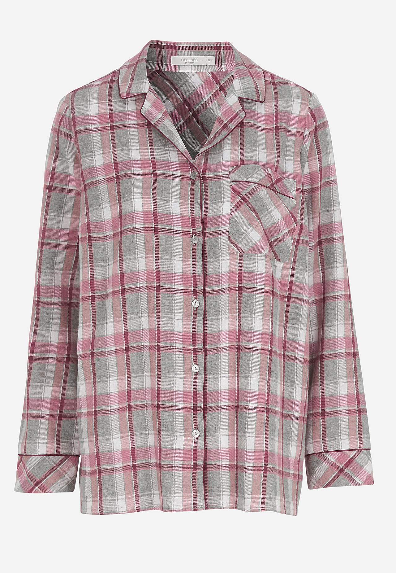 Geruite pyjama van flanel