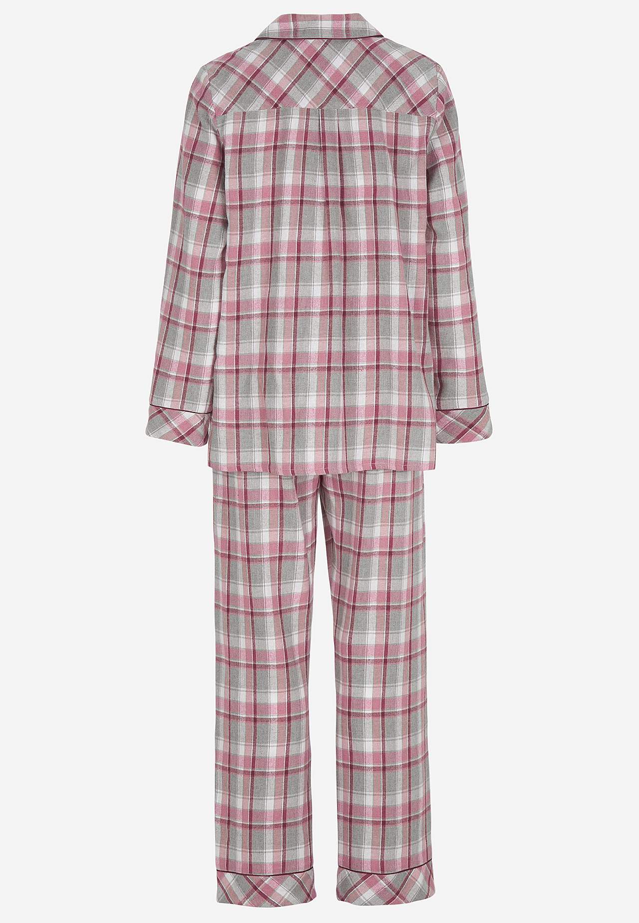 Geruite pyjama van flanel