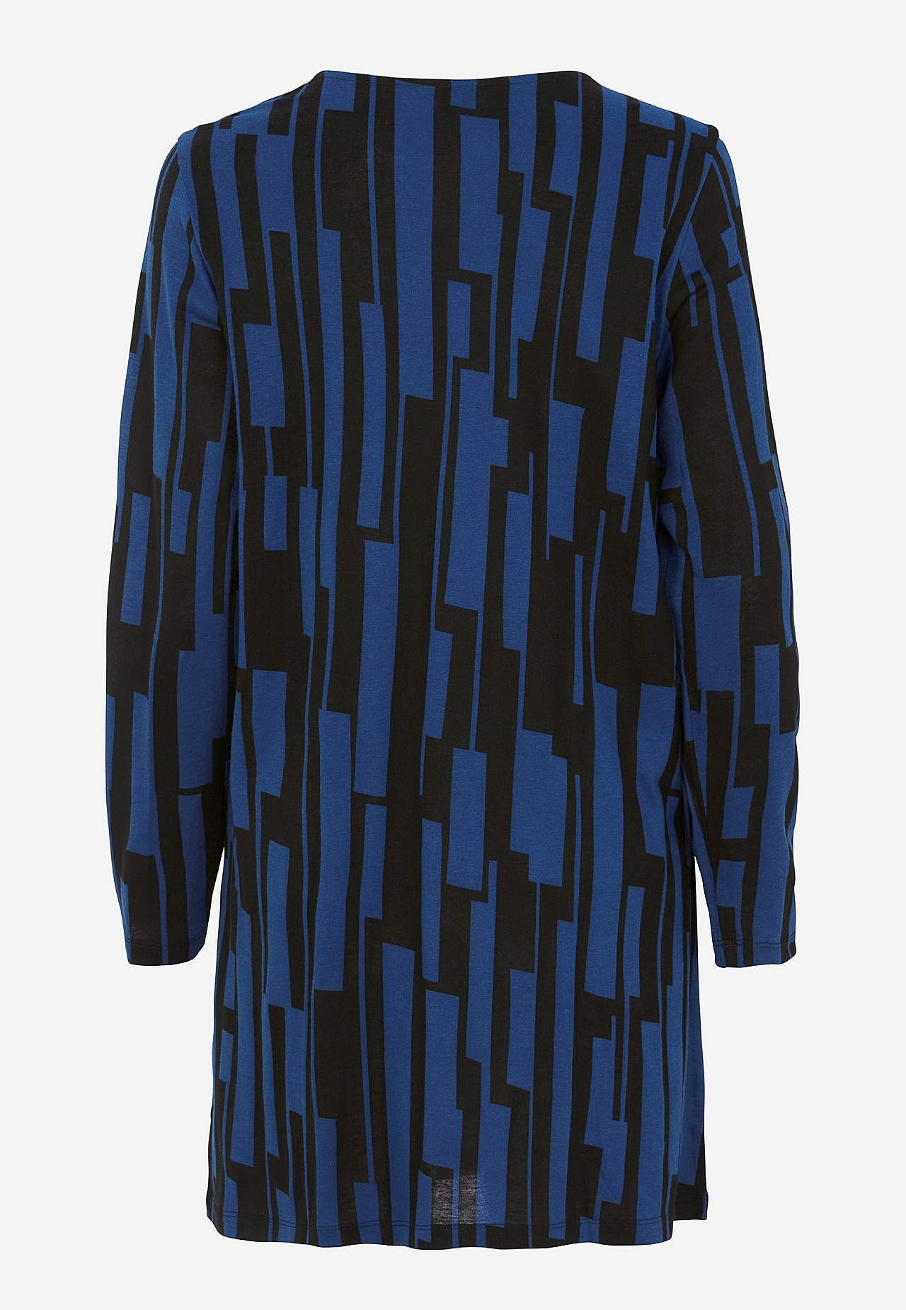 Jersey tuniek met zakken en een v-hals
