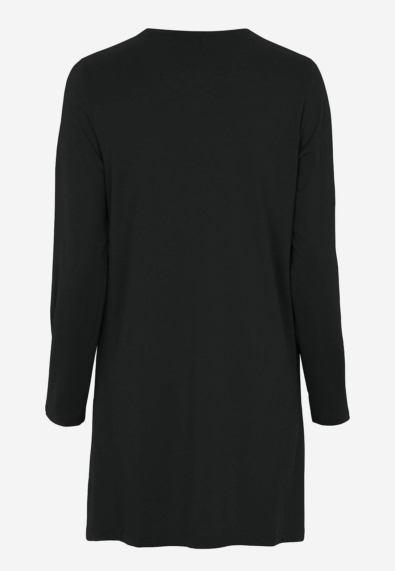 Jersey tuniek met zakken en een v-hals