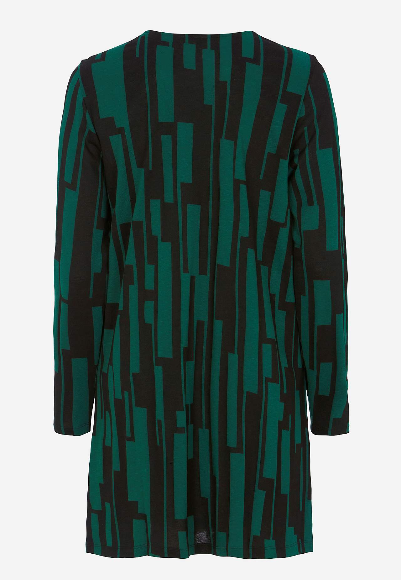 Jersey tuniek met zakken en een v-hals