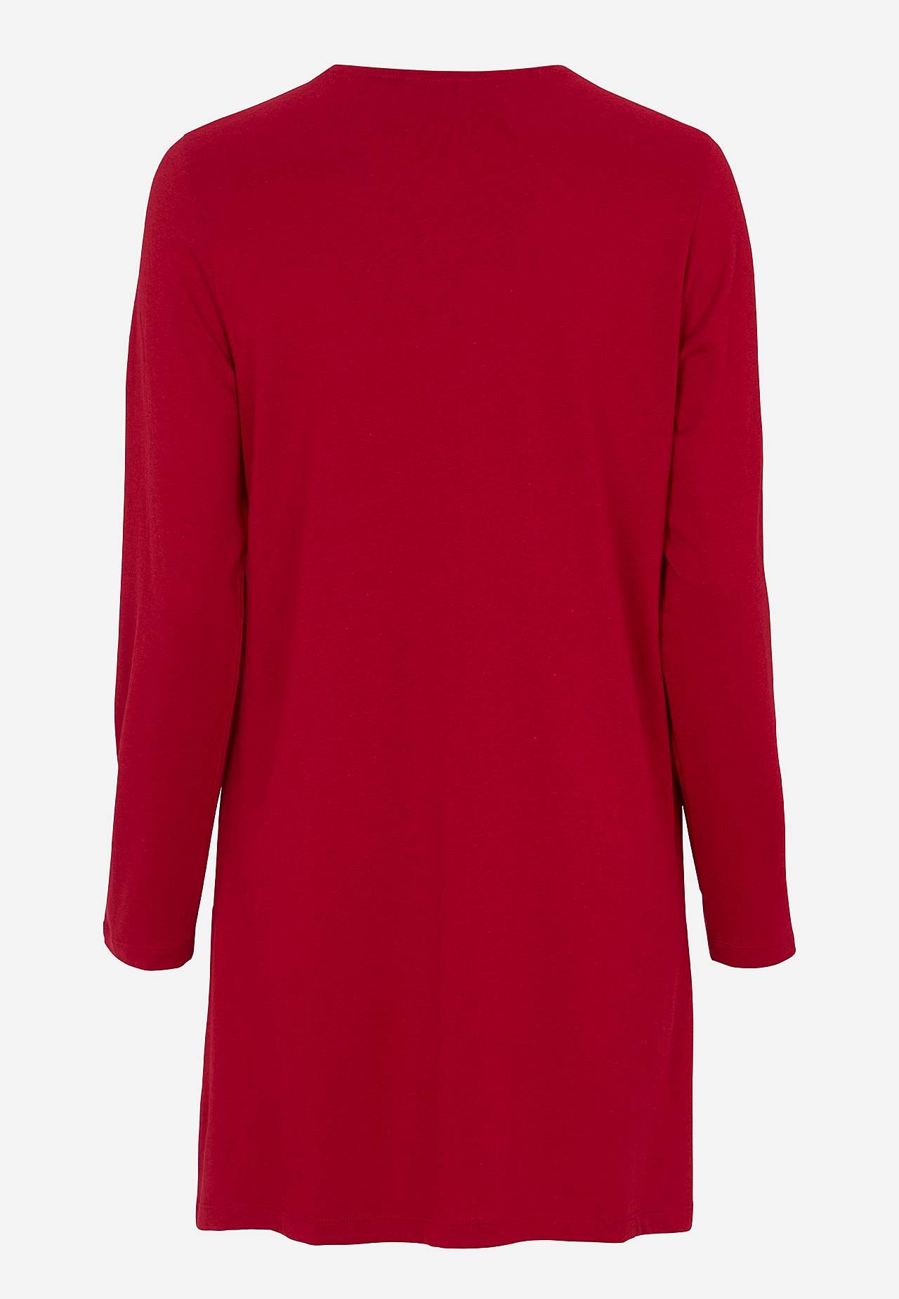 Jersey tuniek met zakken en een v-hals