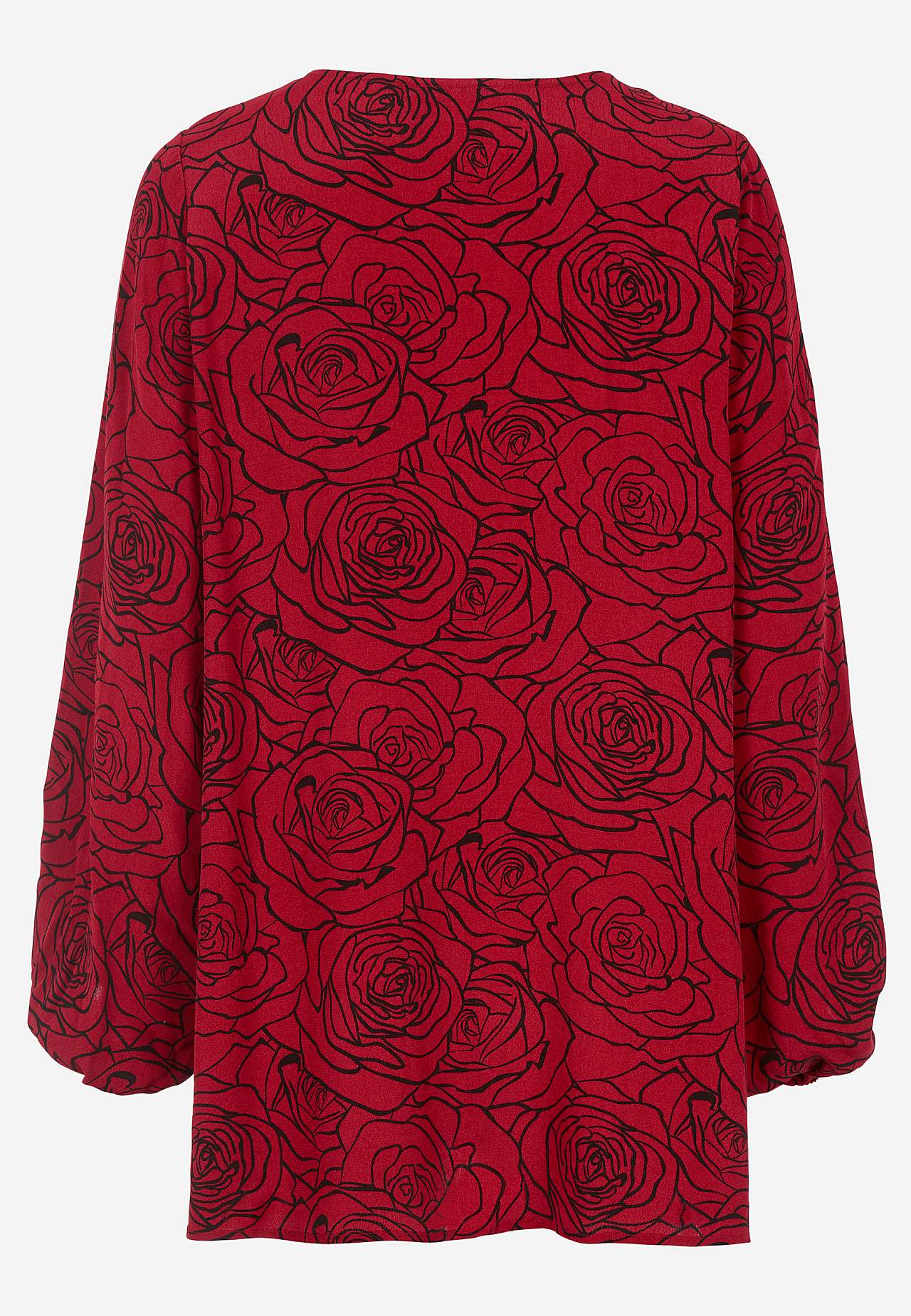 Bloes van viscose met een bloemenpatroon