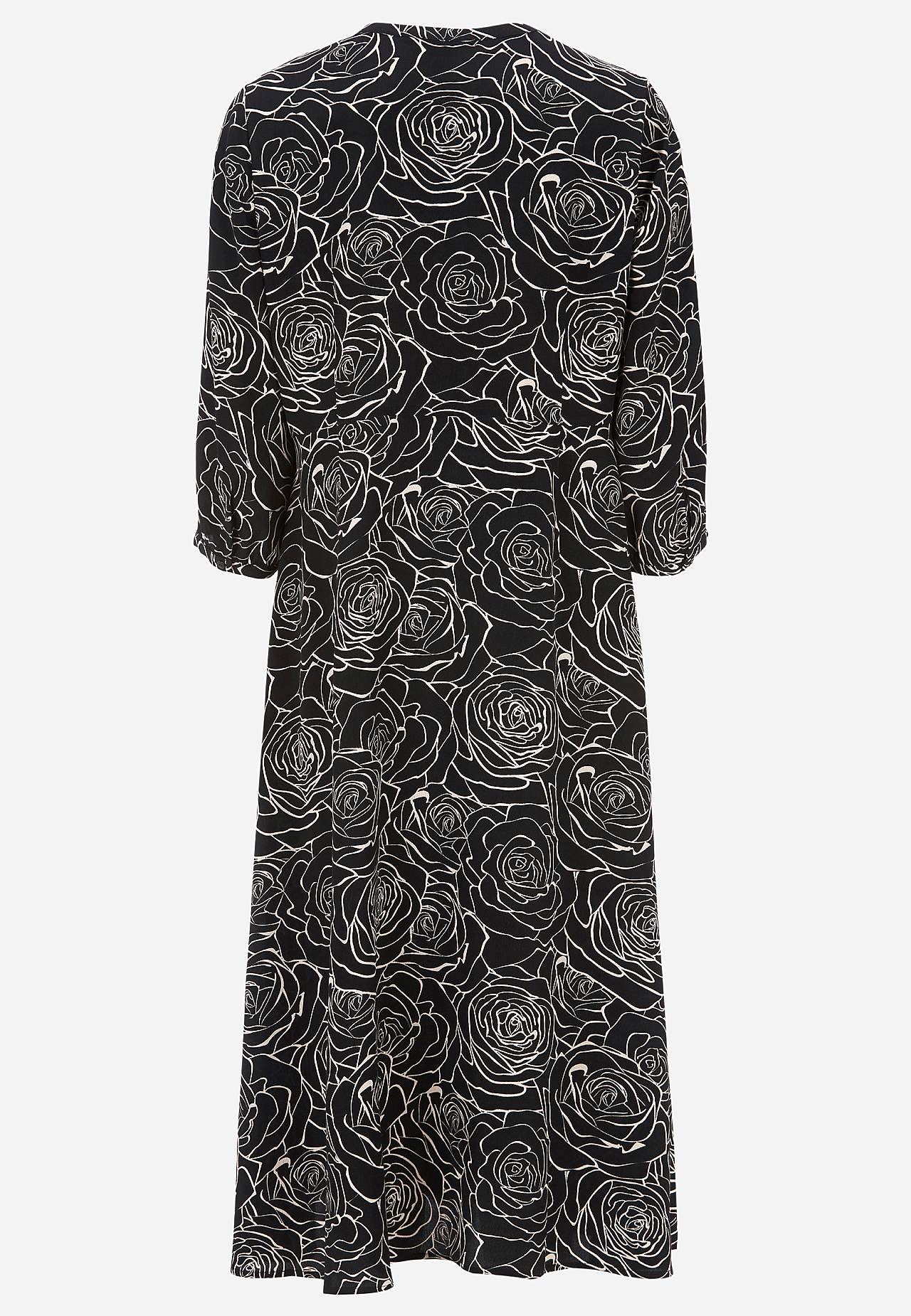 Jurk van viscose met een bloemenpatroon