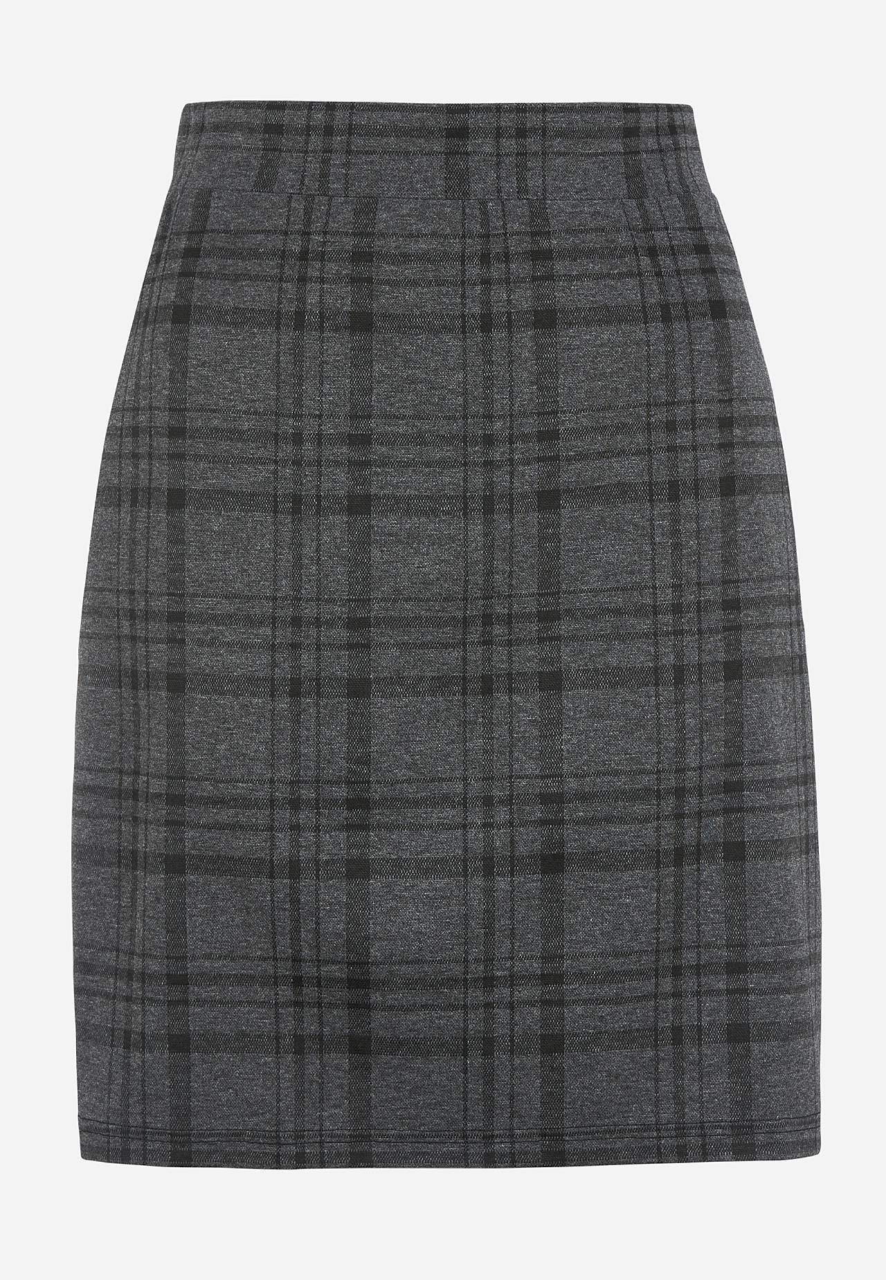 Geruite jersey rok