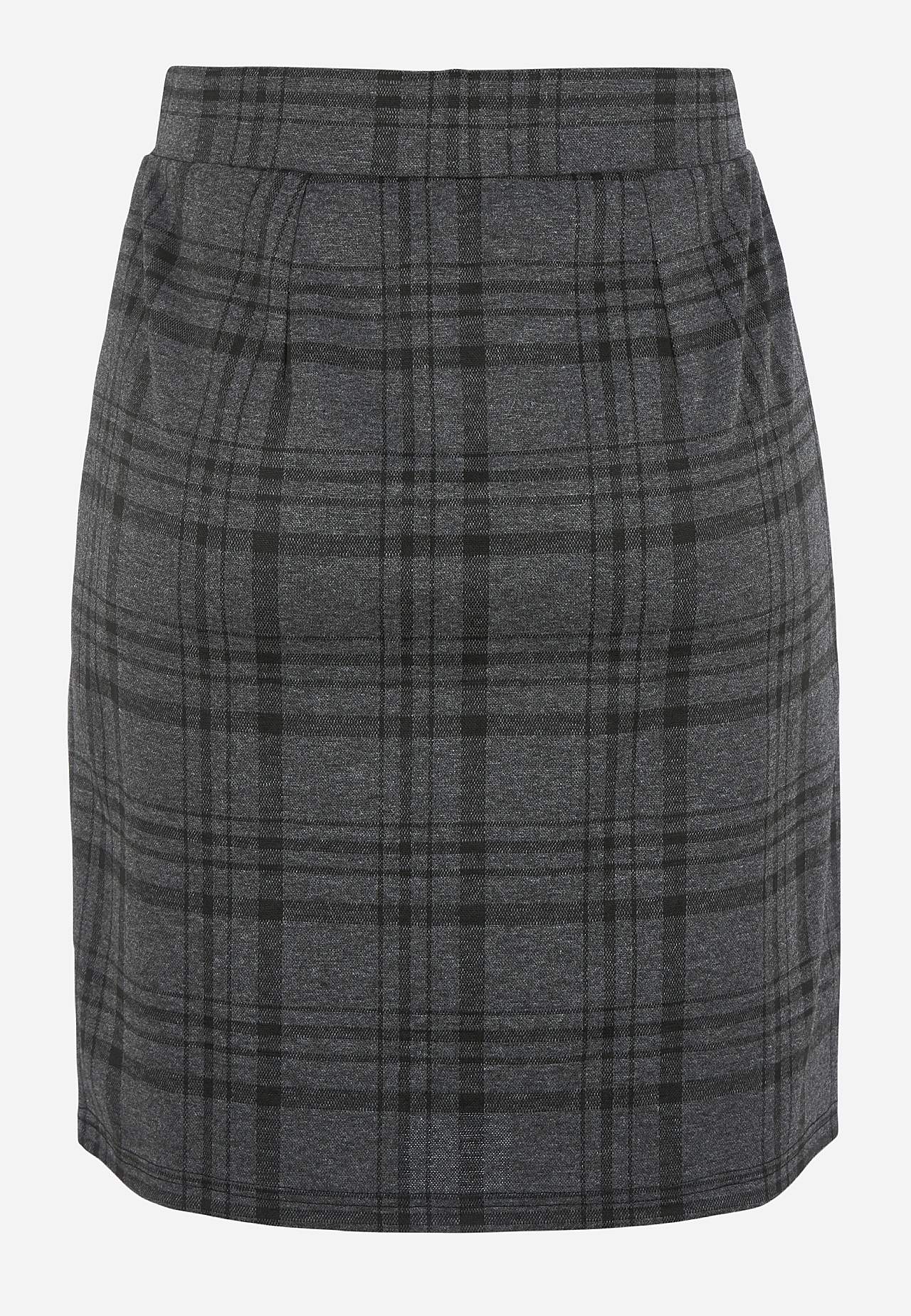Geruite jersey rok