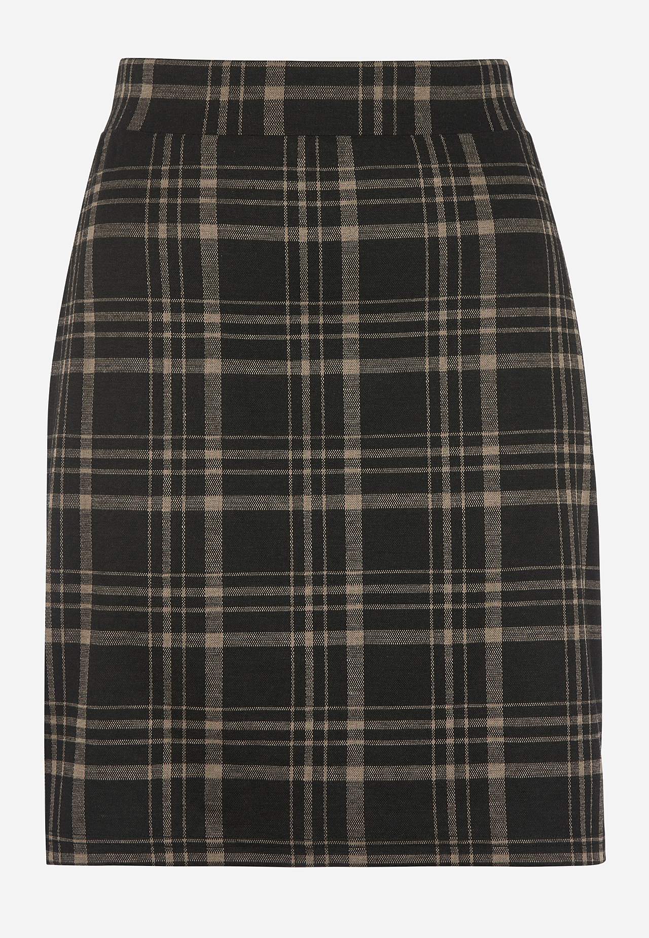 Geruite jersey rok