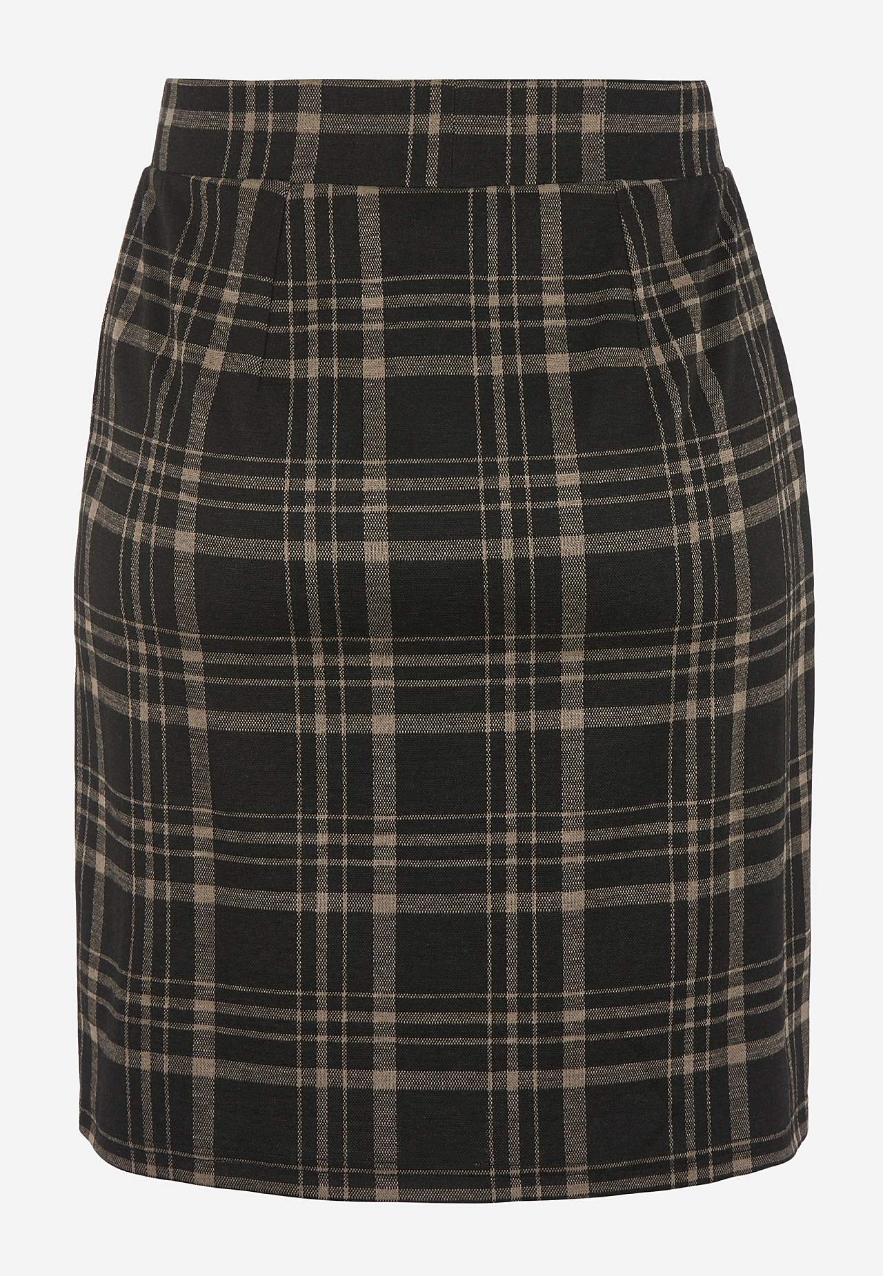 Geruite jersey rok