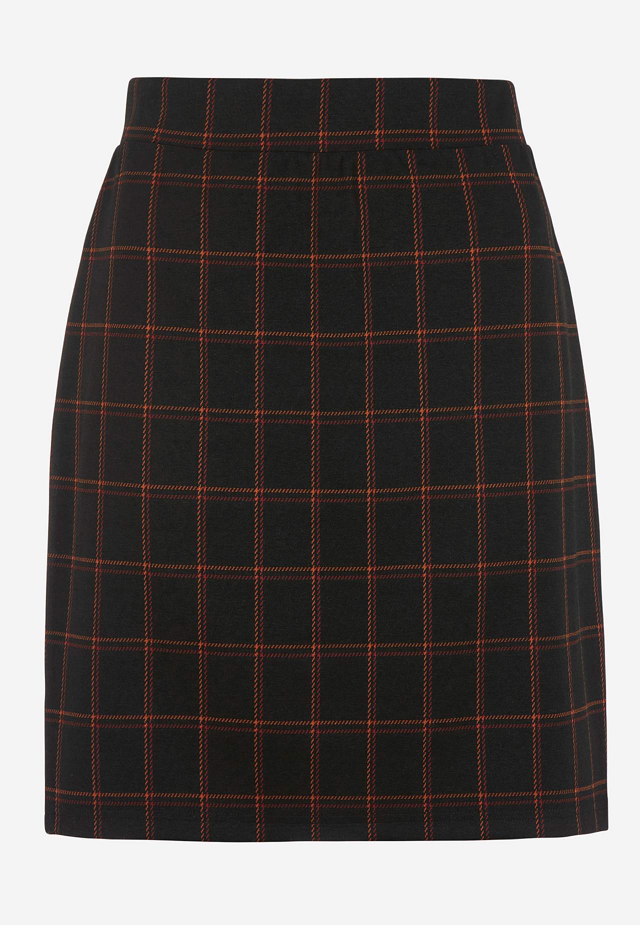 Geruite jersey rok