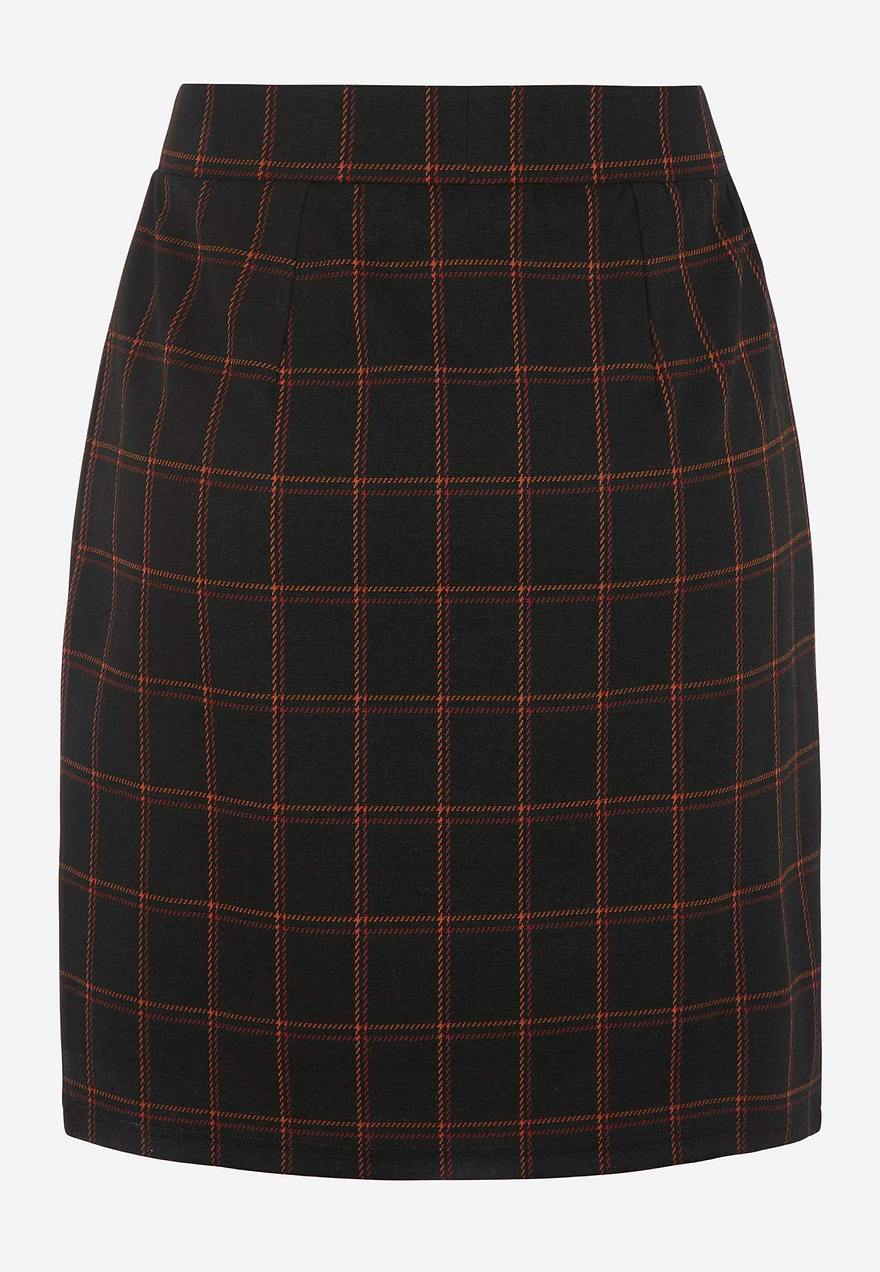 Geruite jersey rok