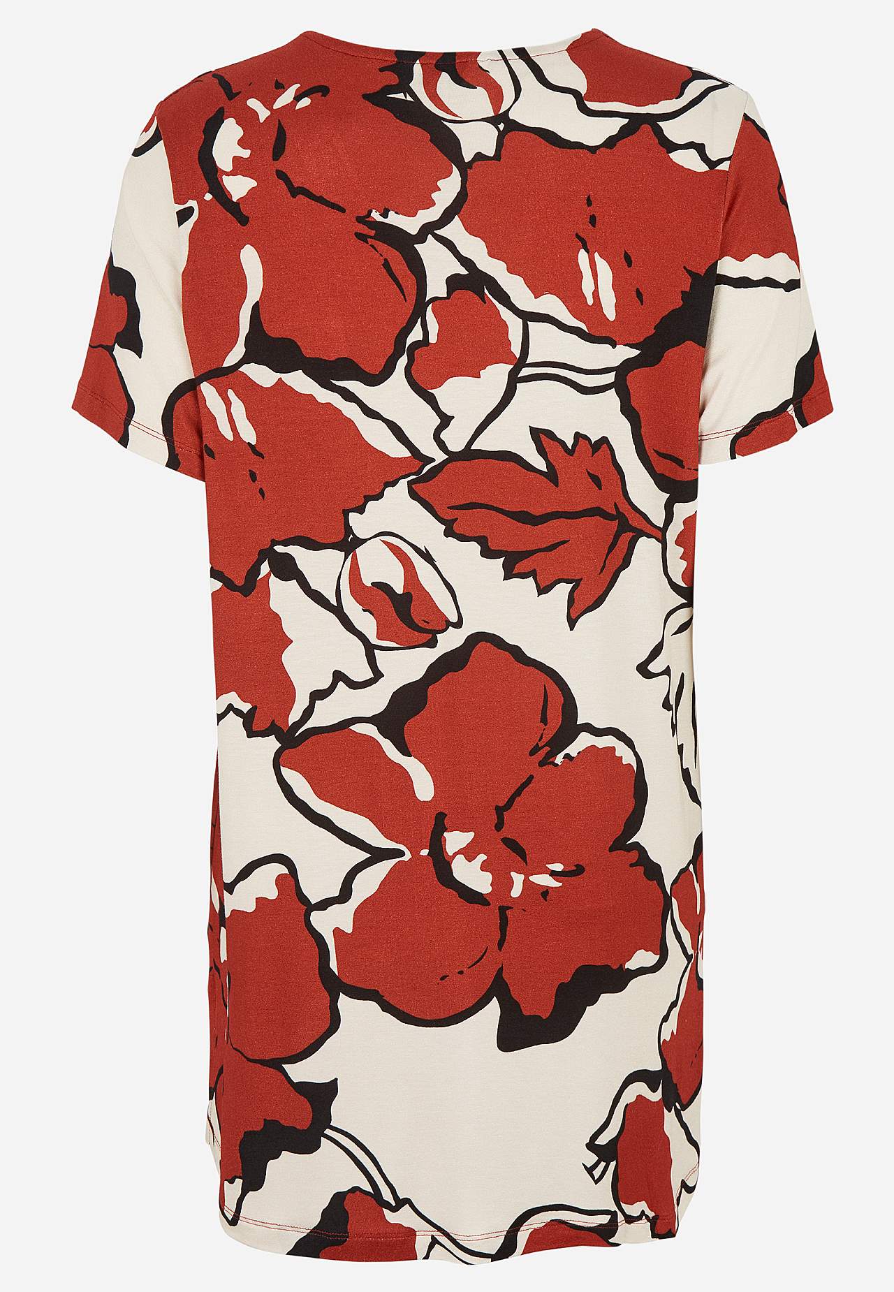 Jersey tuniek met een v-hals