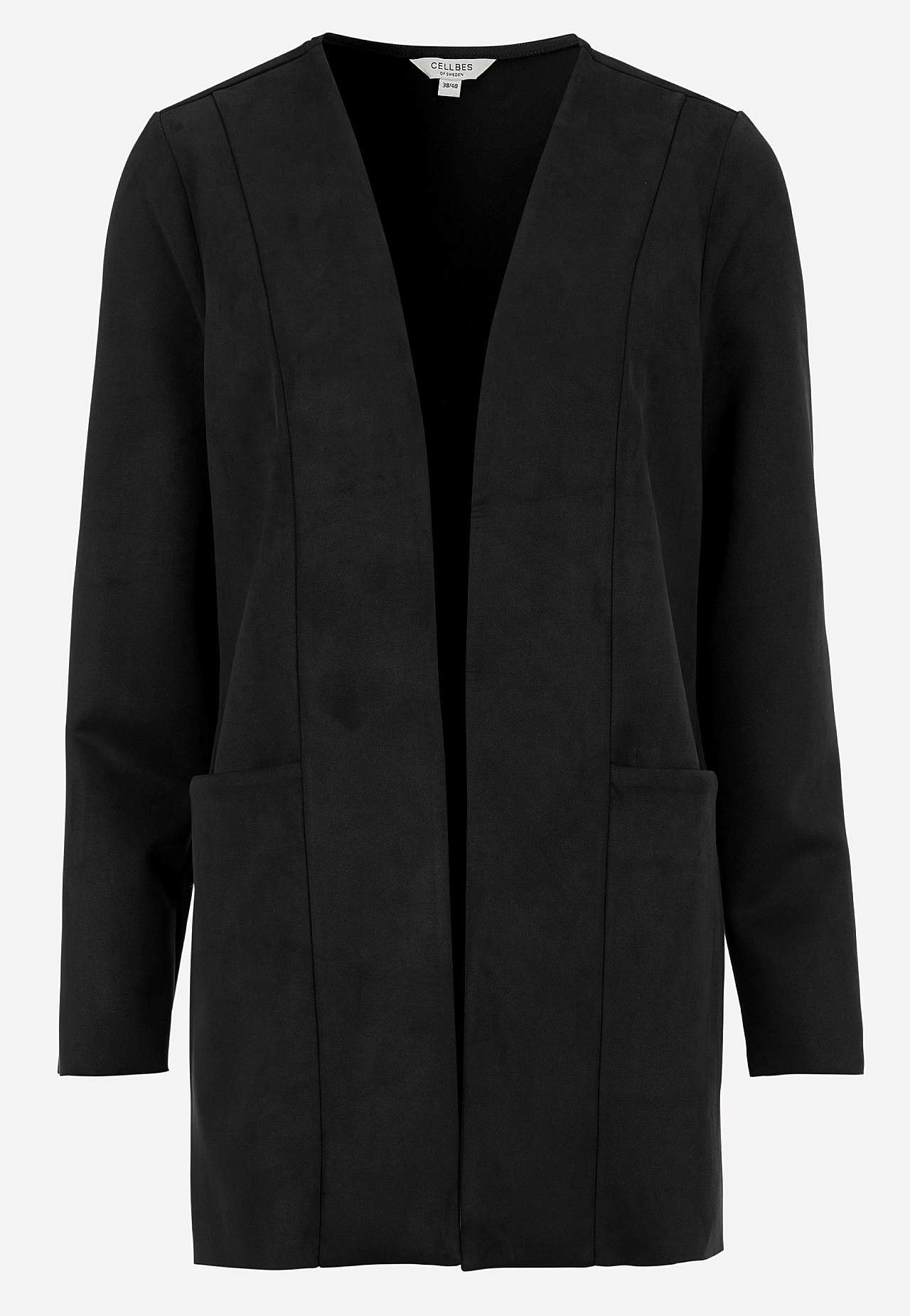 Tricotjack met suède-look