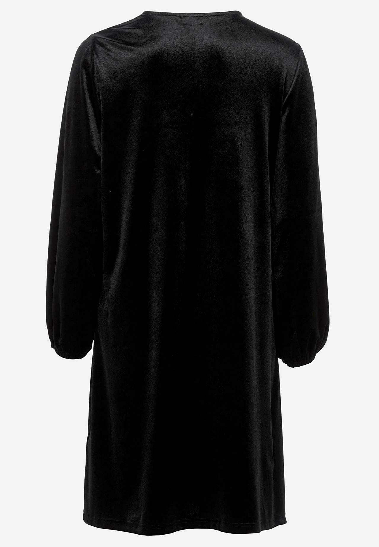 Velvet jurk met een v-hals