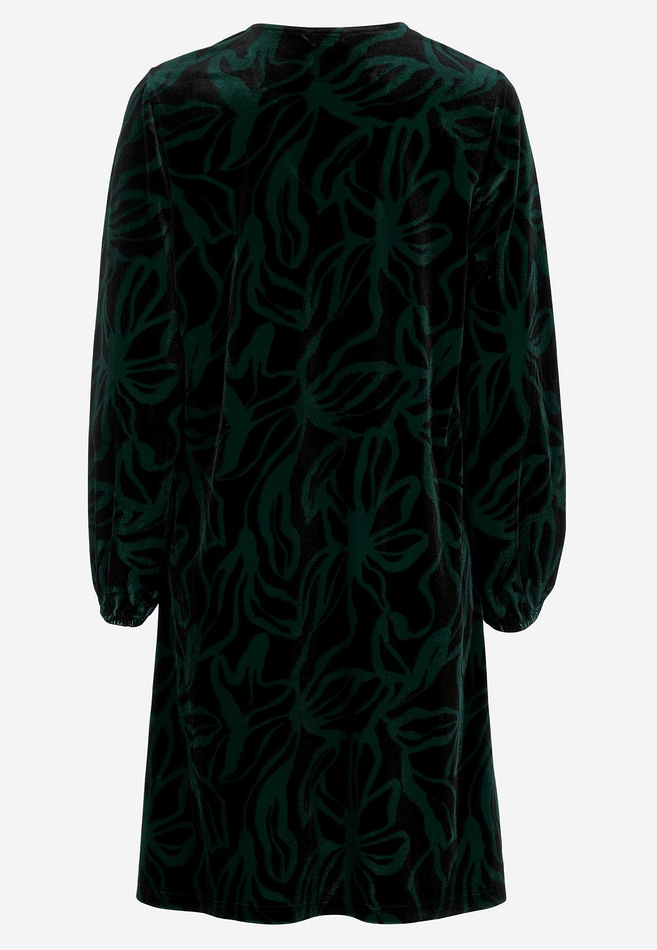 Velvet jurk met een v-hals