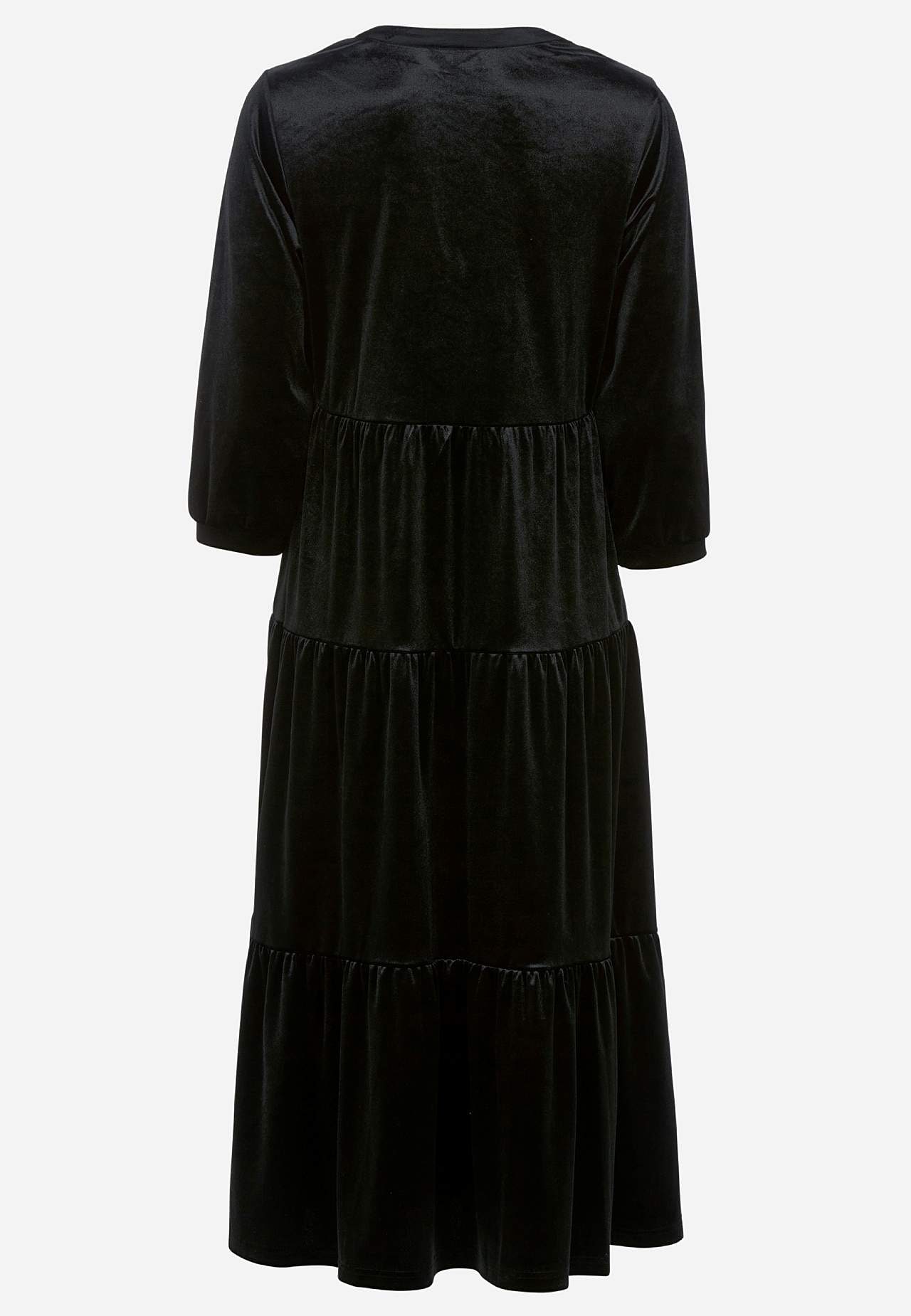 Velvet jurk met ruche