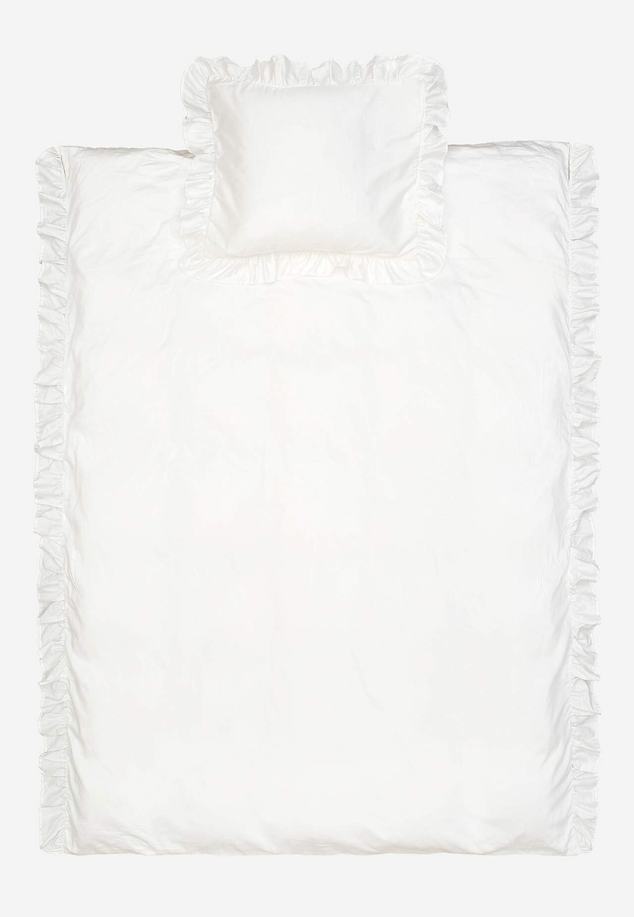 Dekbedsetten van satijn met ruches Organisch katoen