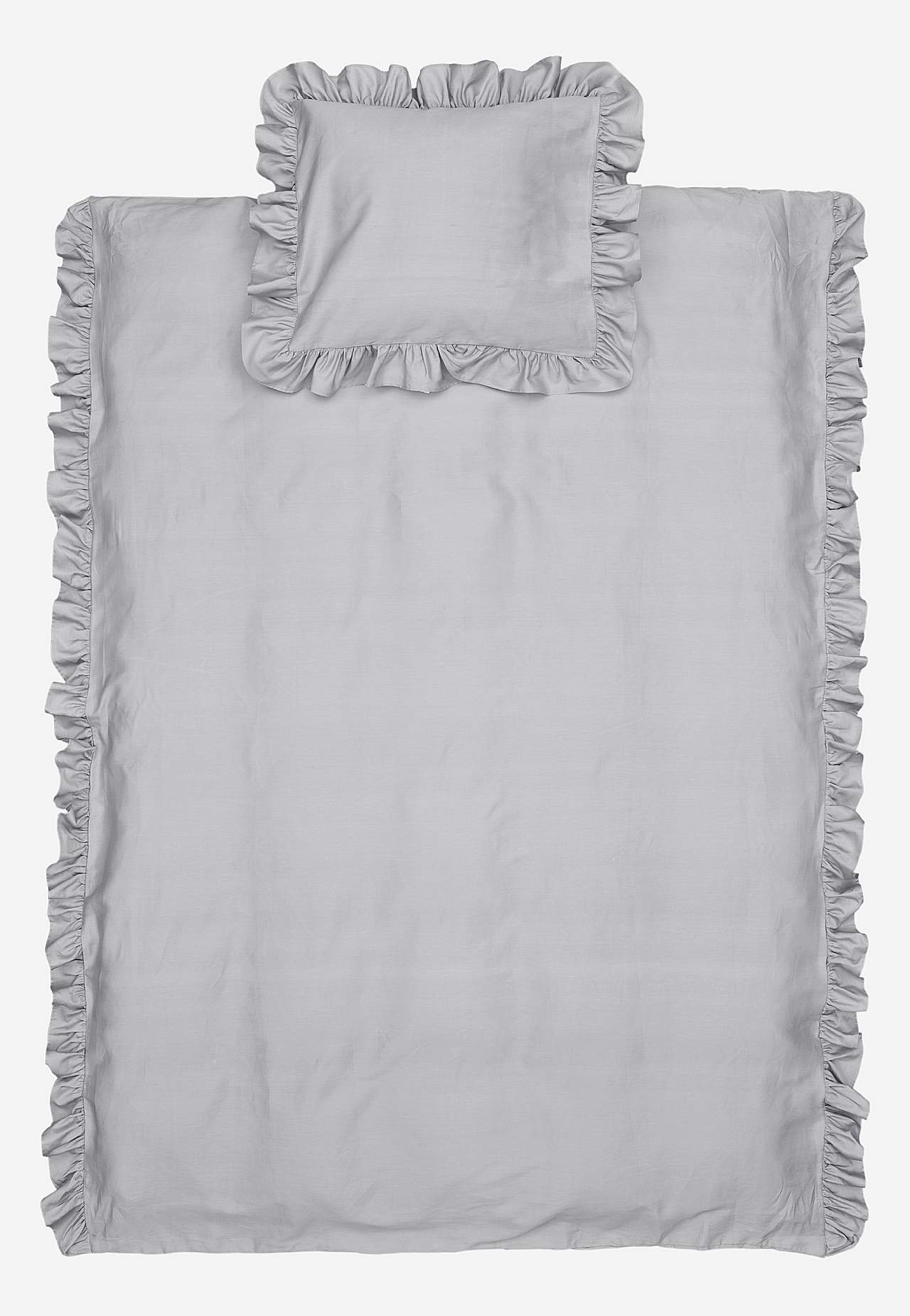 Dekbedsetten van satijn met ruches Organisch katoen