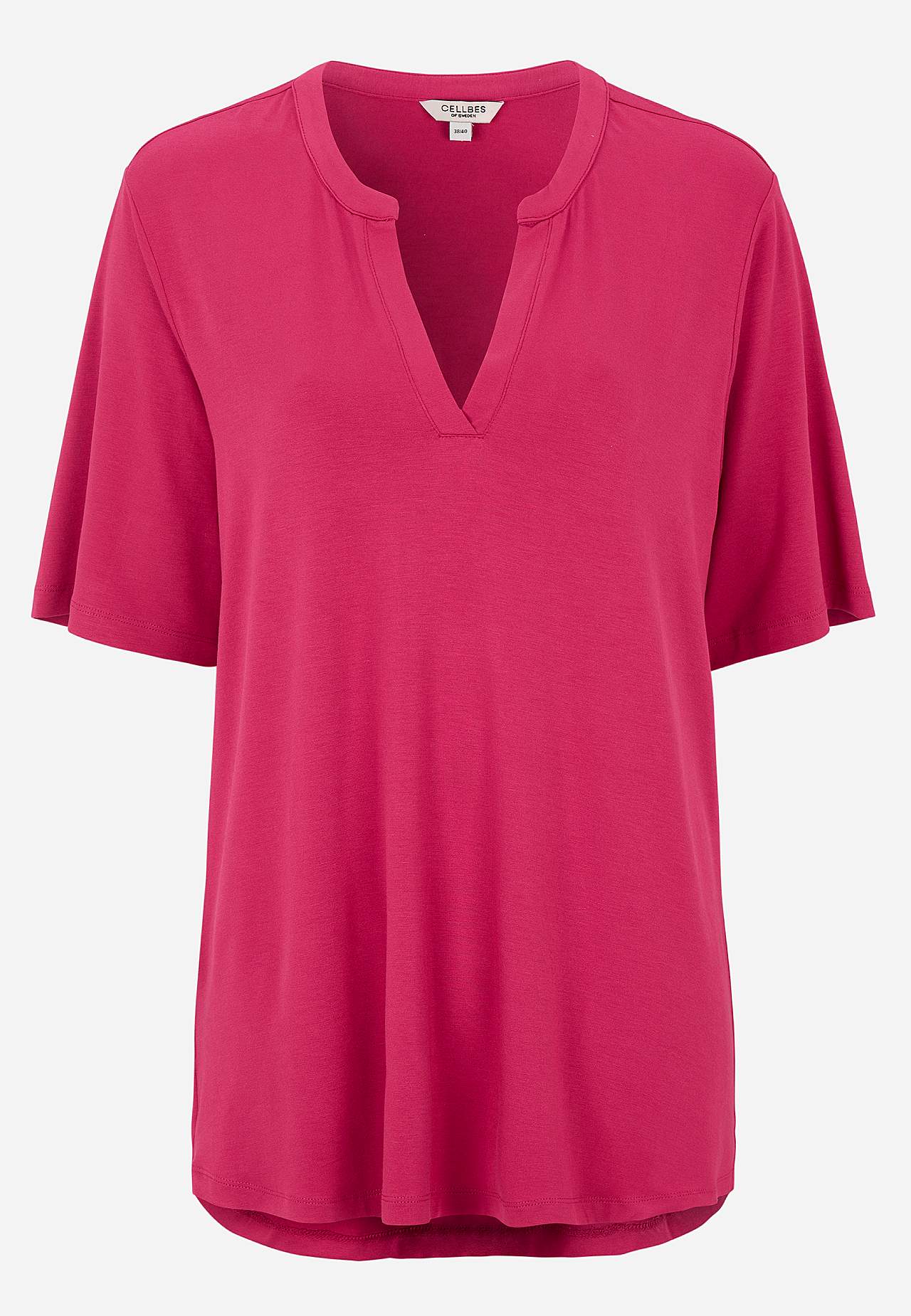 Jersey tuniek met een v-hals