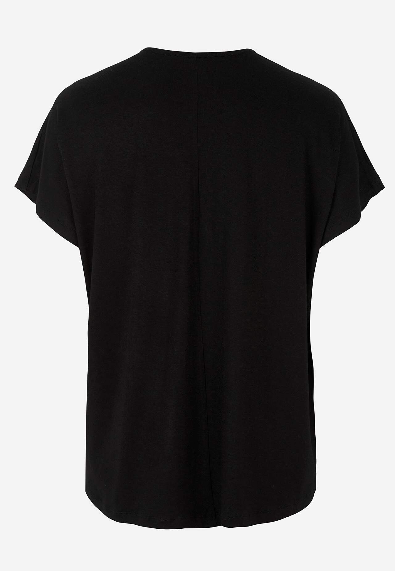 Jersey-topje met een v-hals