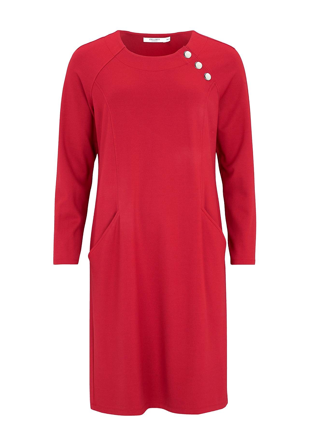 Jerseyjurk met knoopdecoratie