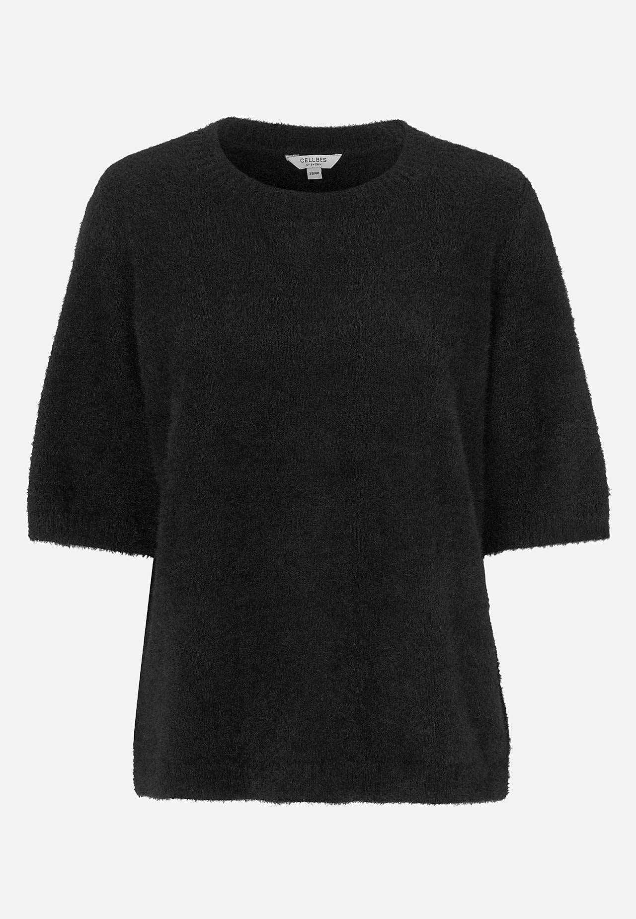 Gebreide sweater met korte mouwen