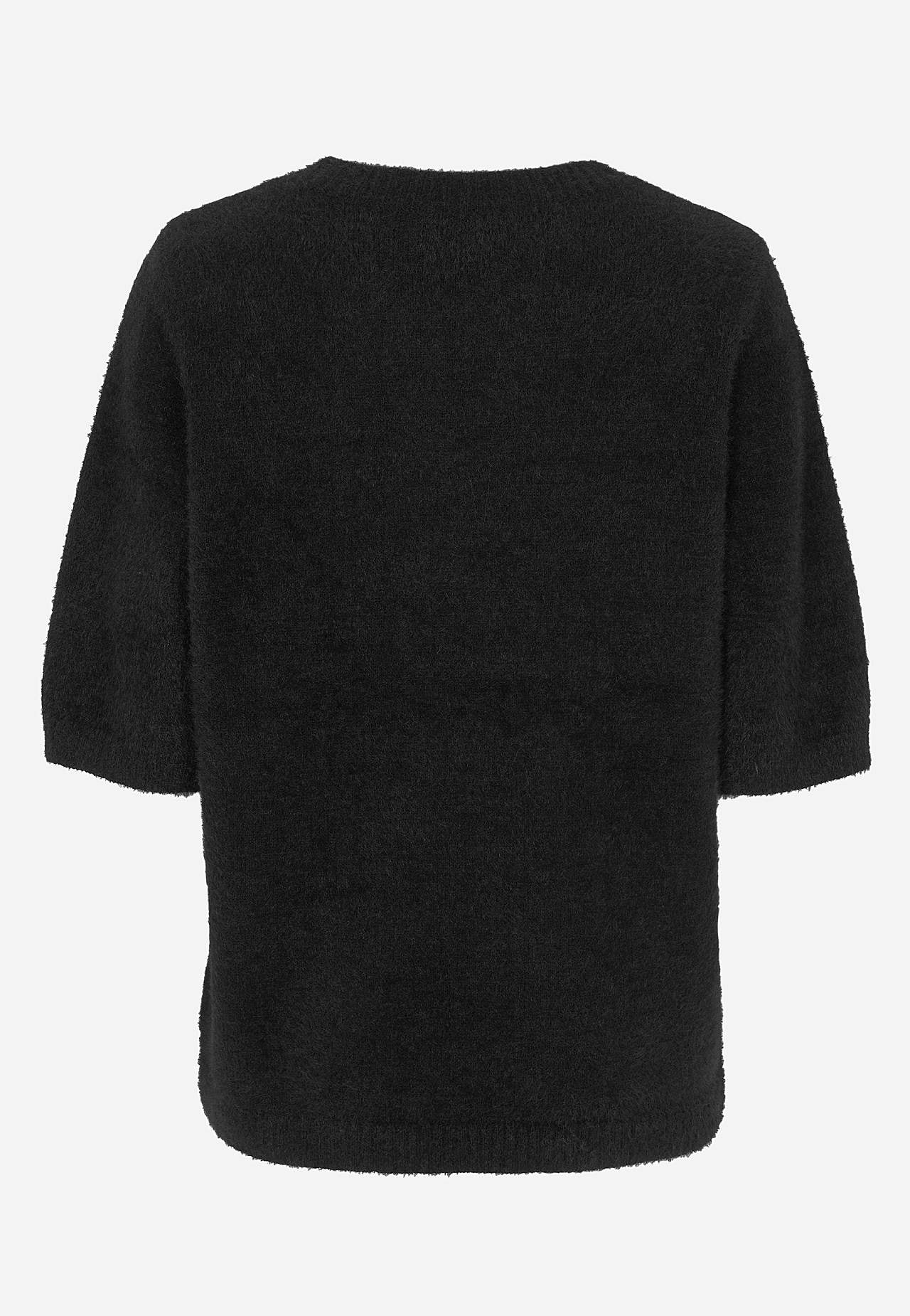 Gebreide sweater met korte mouwen